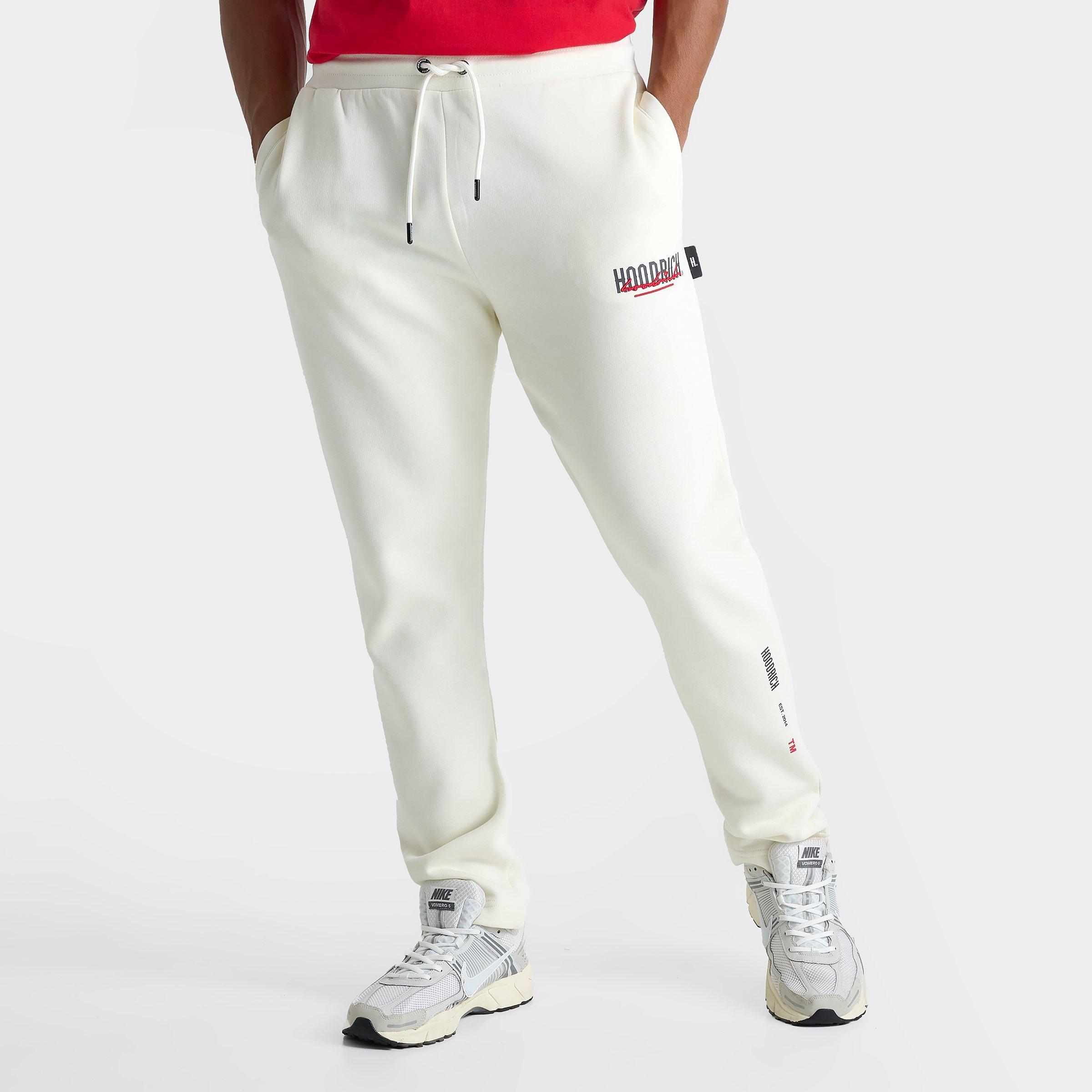 Hoodrich Men's OG Fusion Fleece Jogger Pants in Off-White/Blanc de Blanc Size Large Cotton/Polyester/Fleece