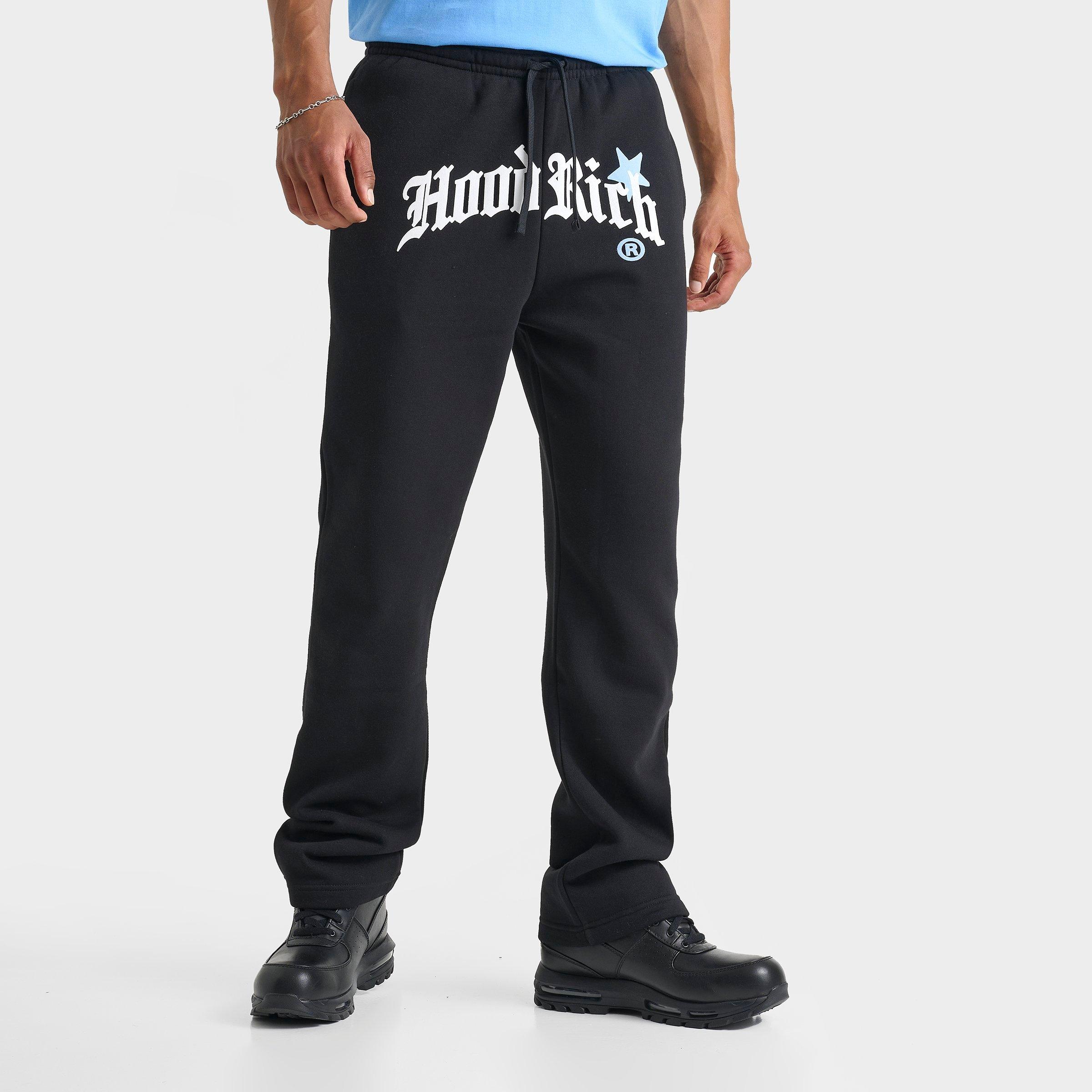 Hoodrich Men's Starr Sweatpants in Black/Black Size XL Cotton/Polyester/Fleece