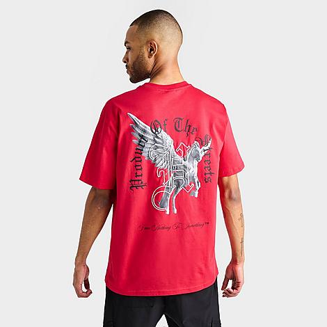 Hoodrich Men's Og Pegasus T-shirt In Lychee Red/black/white