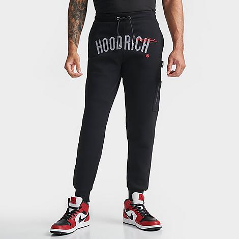 Hoodrich Men's Og Heat Cargo Jogger Pants In Black/reflective/mars Red