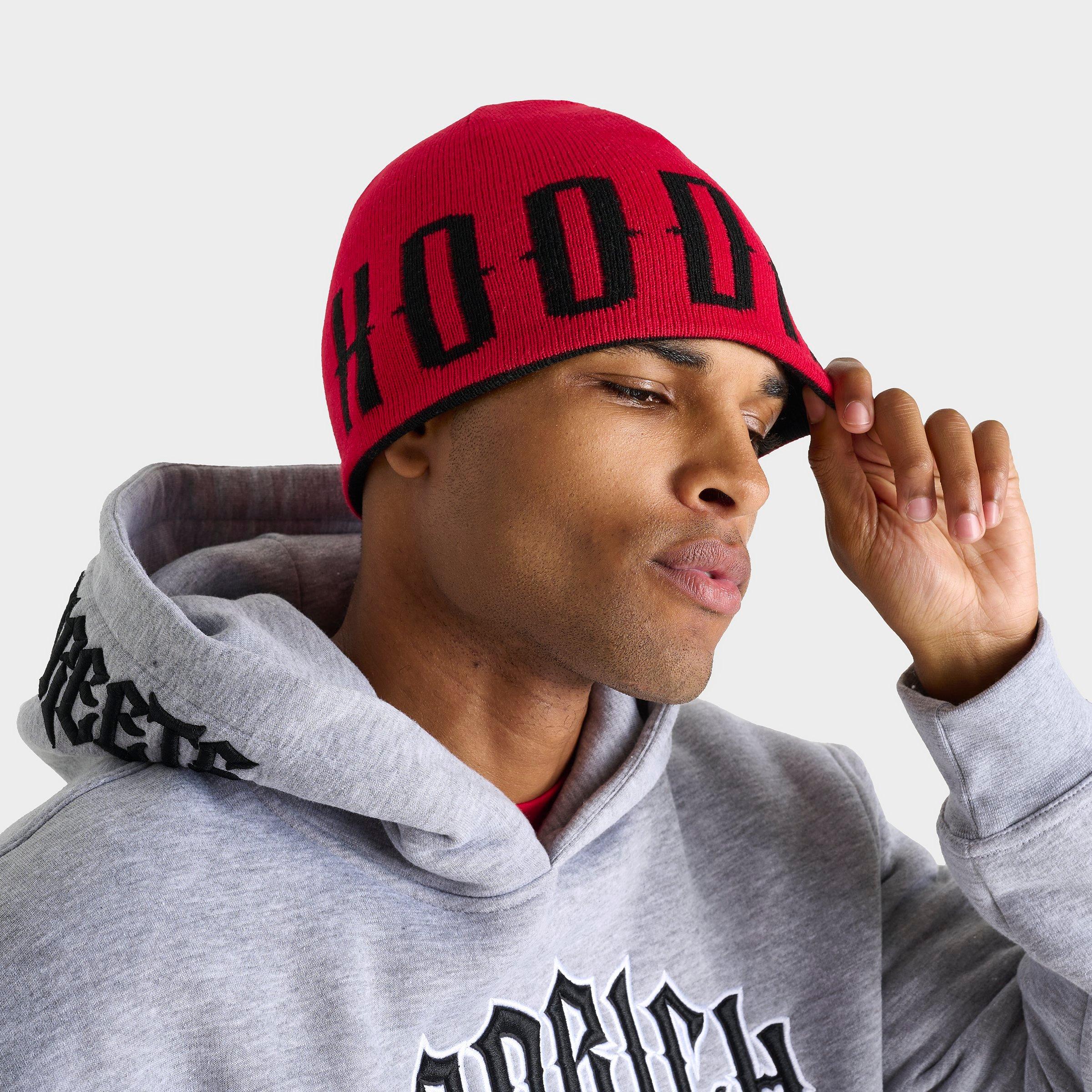 Hoodrich Reversible Beanie Hat in Black/Red