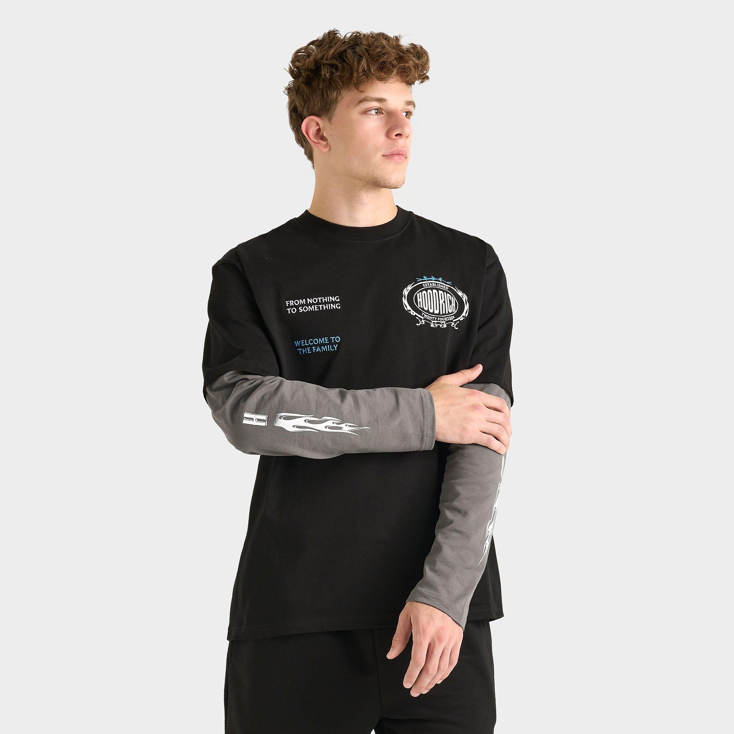 Hoodrich Men's Noir Long-sleeve T-shirt Size 2xl 100% Cotton