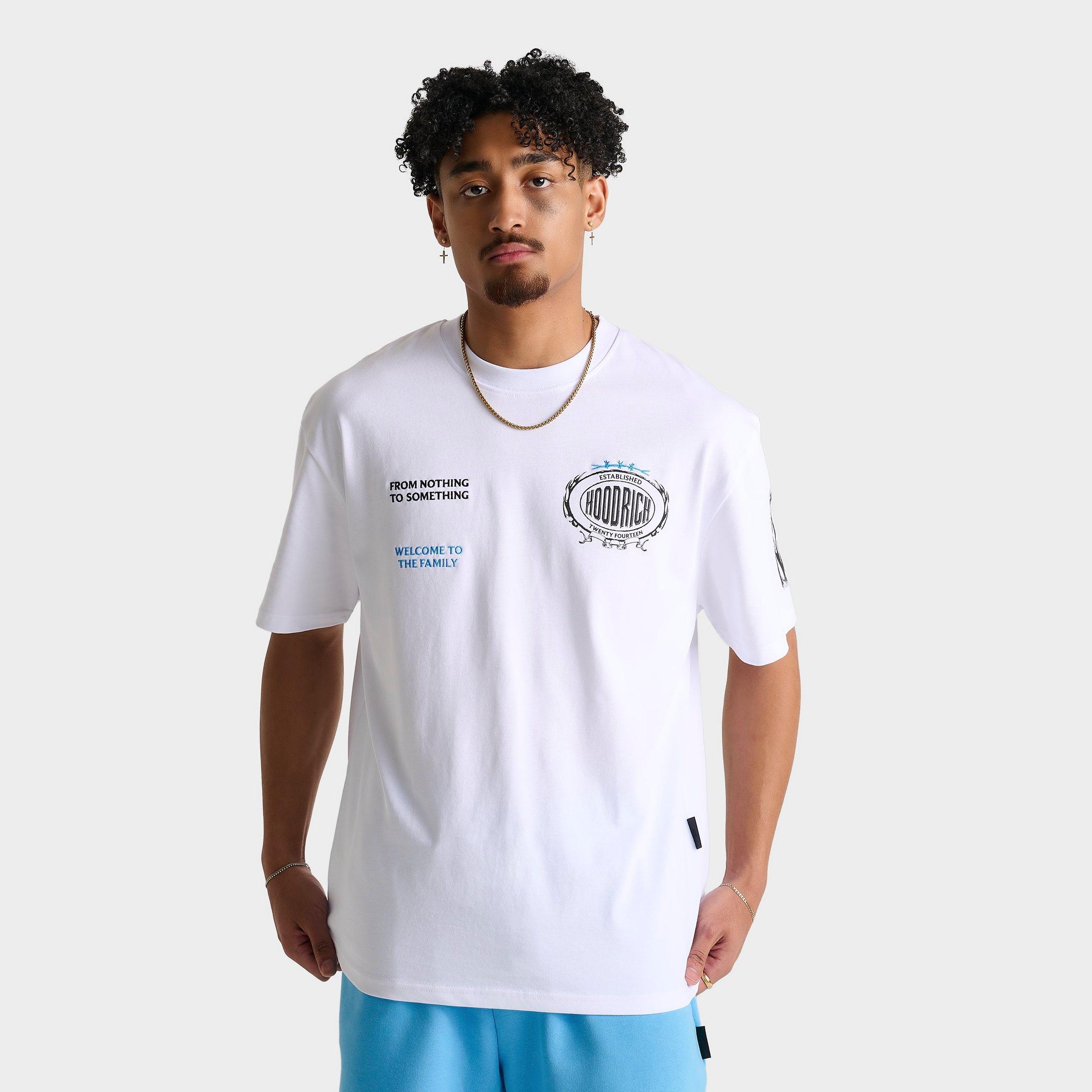 Hoodrich Men's Noir T-Shirt in White/White Size Small 100% Cotton
