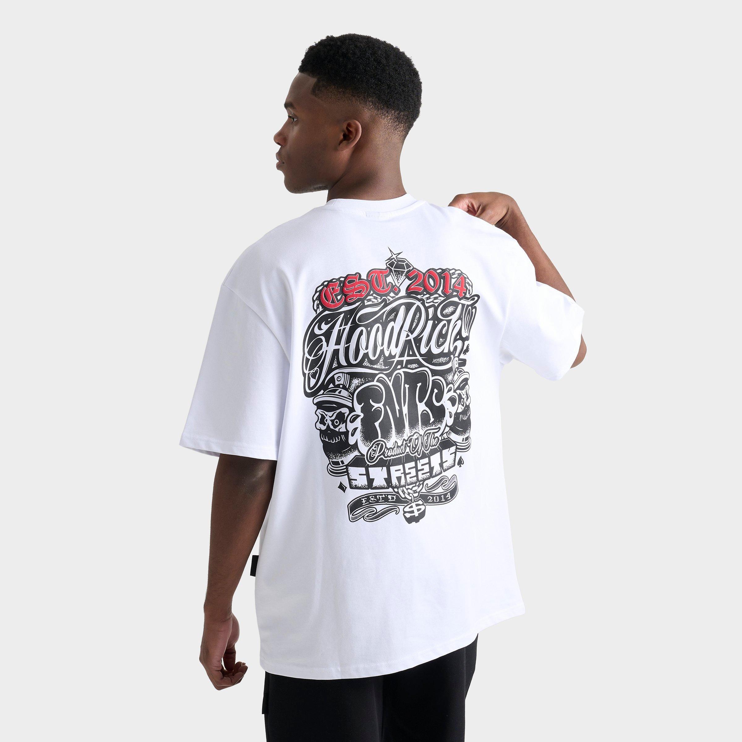 Hoodrich Men's CROWN V2 TEE in White Size: Small