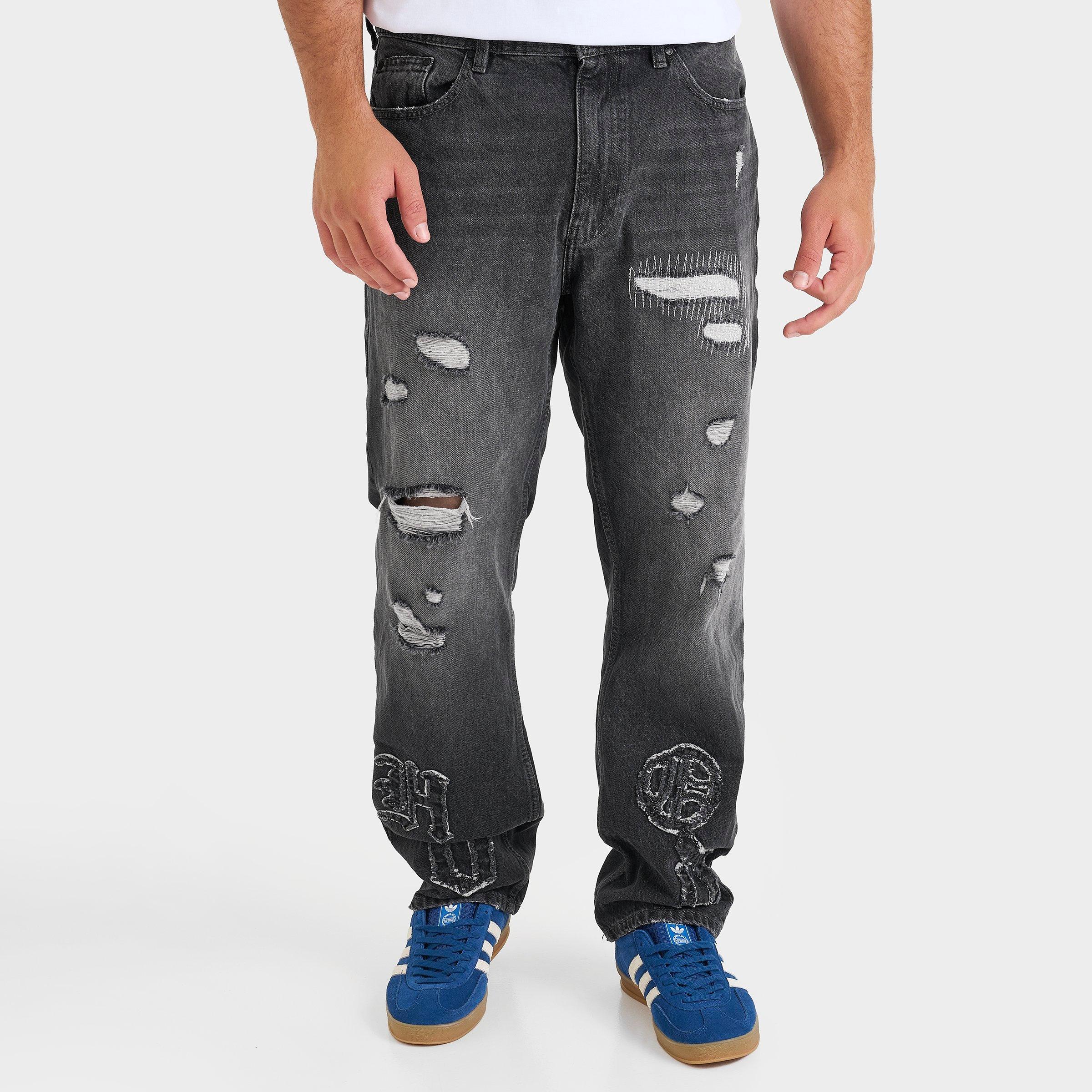 Hoodrich Men's Rebellion Relaxed Denim Jeans in Black Wash Size: 30