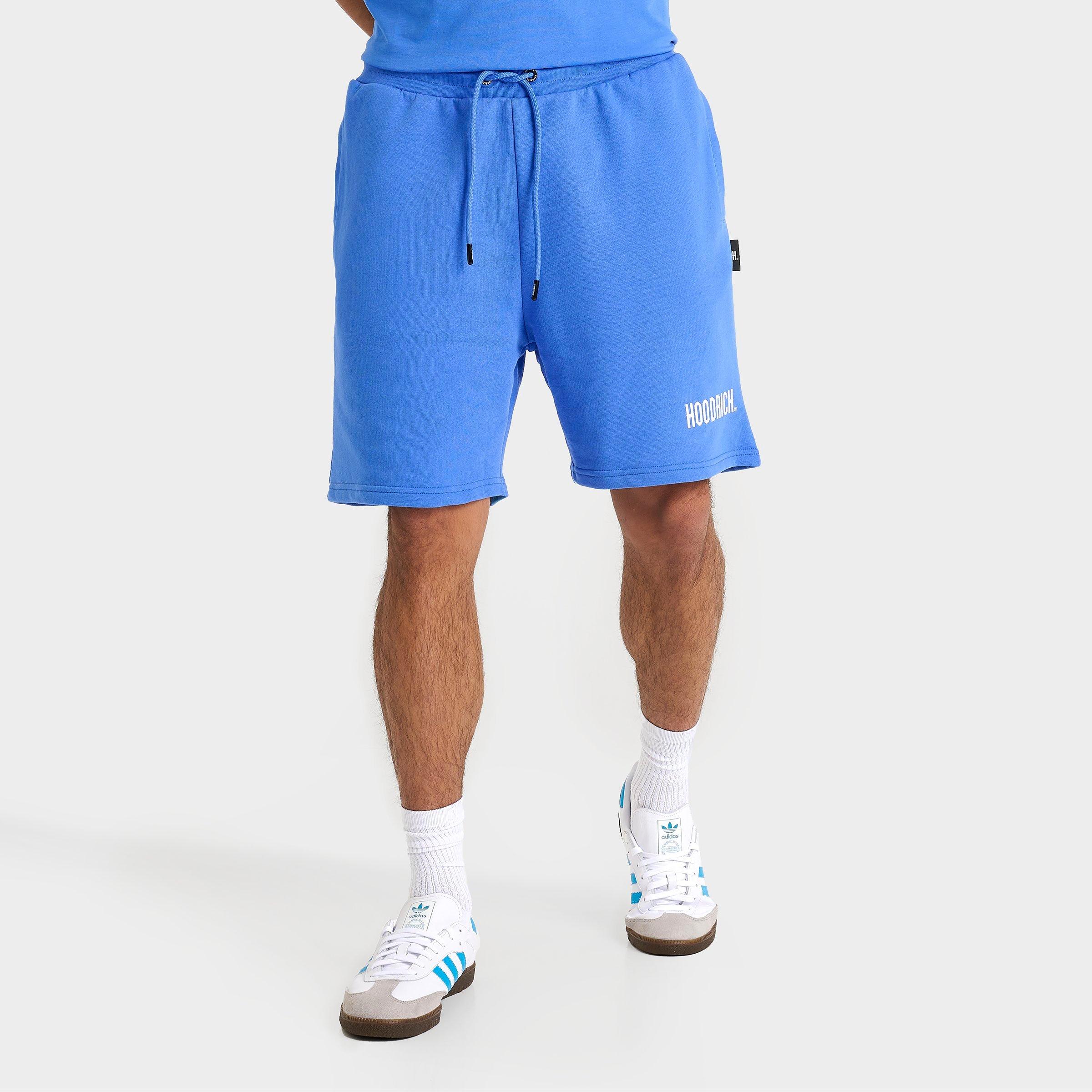 Hoodrich Men's OG Core Fleece Shorts in Blue/Sky Blue Size Small Cotton/Polyester/Fleece