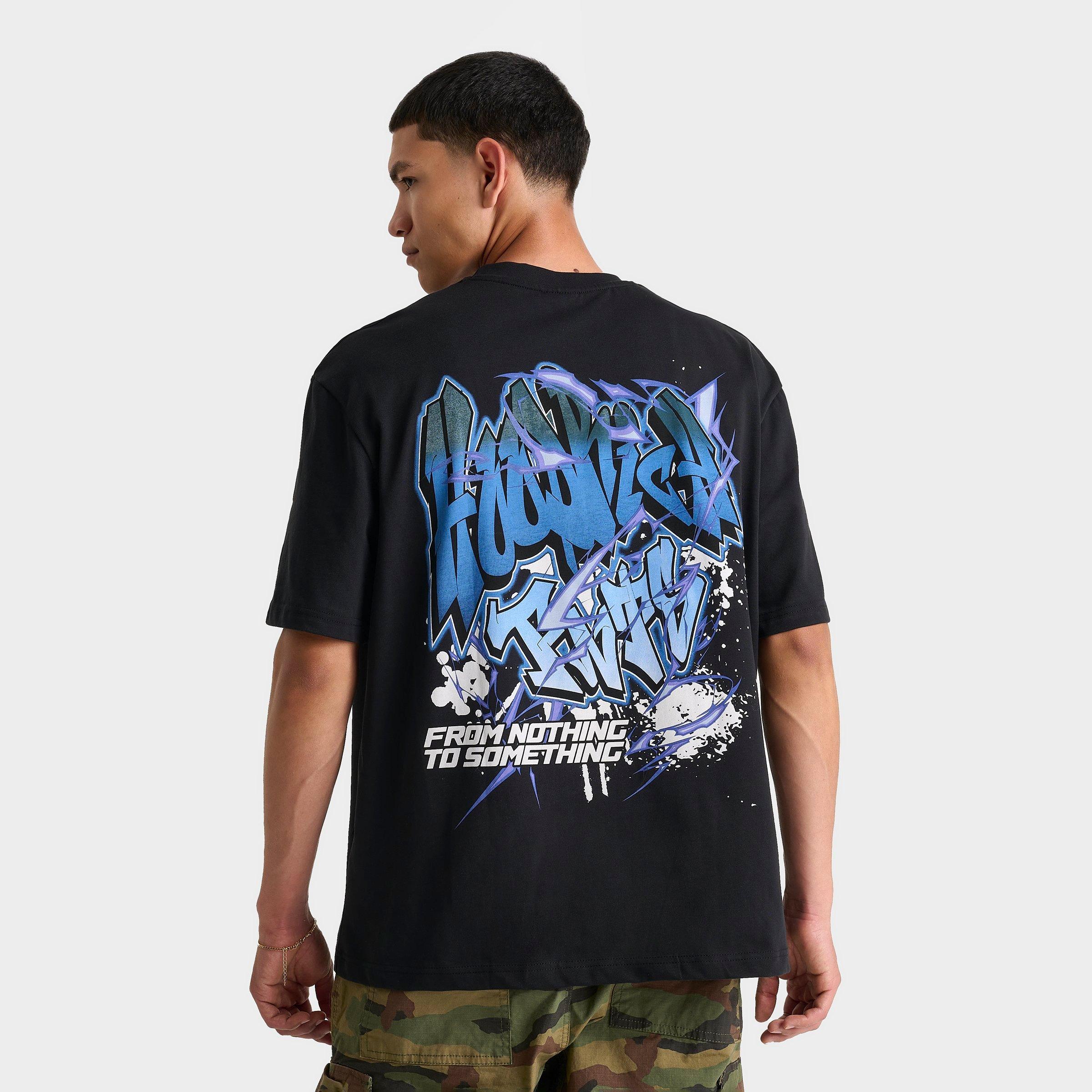 Hoodrich Men's Wall Art Oversized T-Shirt in Black/Black Size Medium 100% Cotton/Jersey Shirt 
