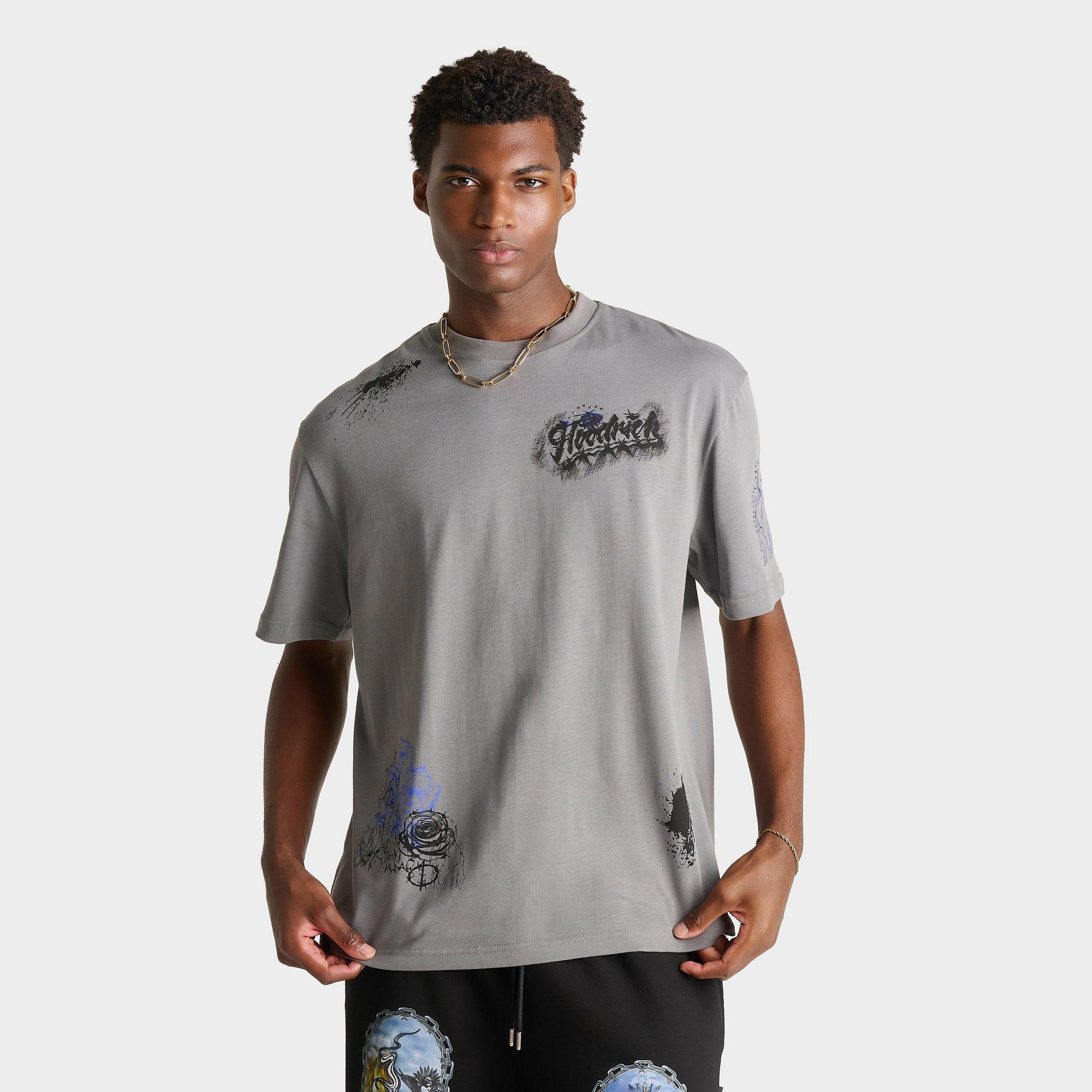 Hoodrich Men's Stade Doodles Graphic T-Shirt in Lava Smoke Size: Large