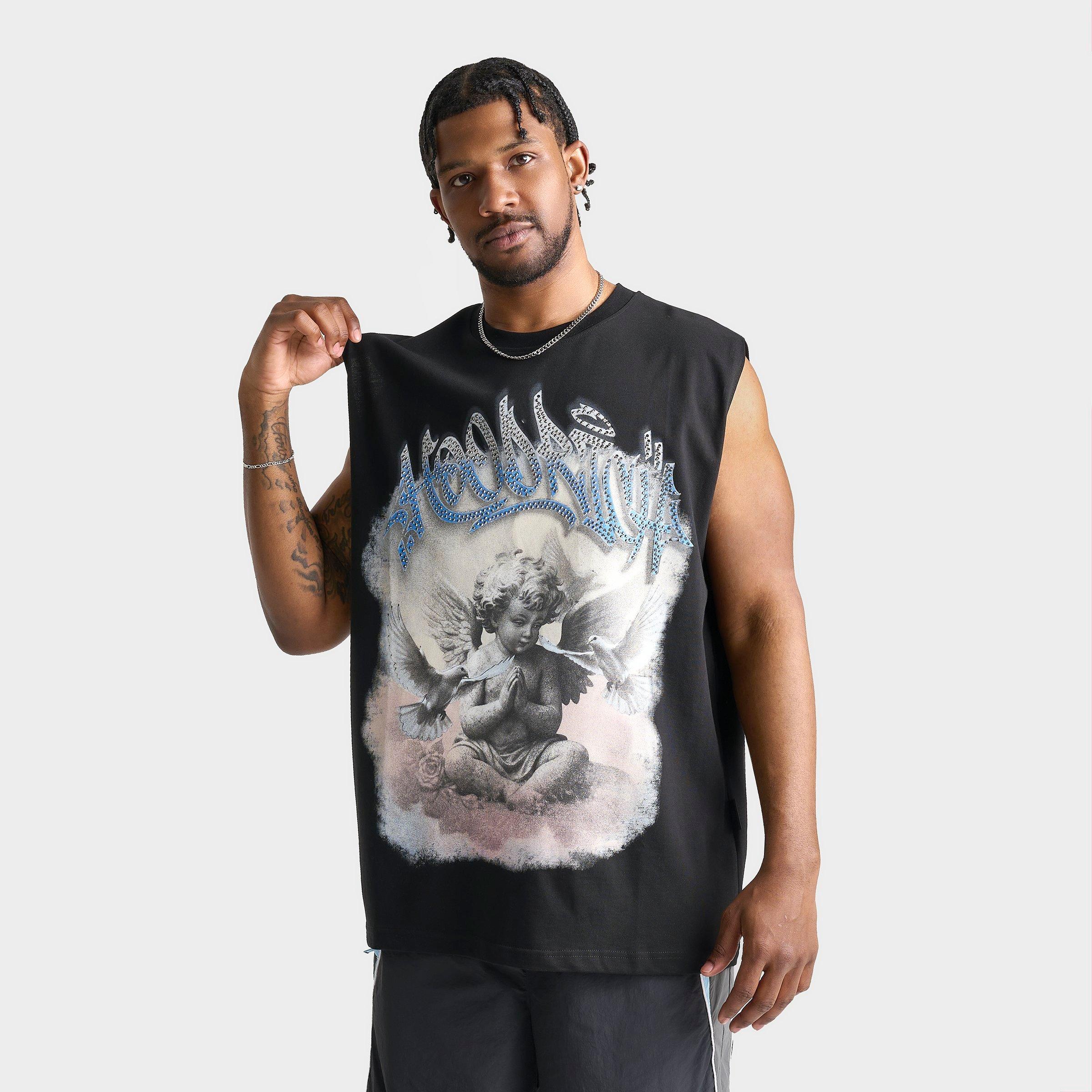 Hoodrich Men's Cherub Sleeveless T-Shirt in Black Size: XL