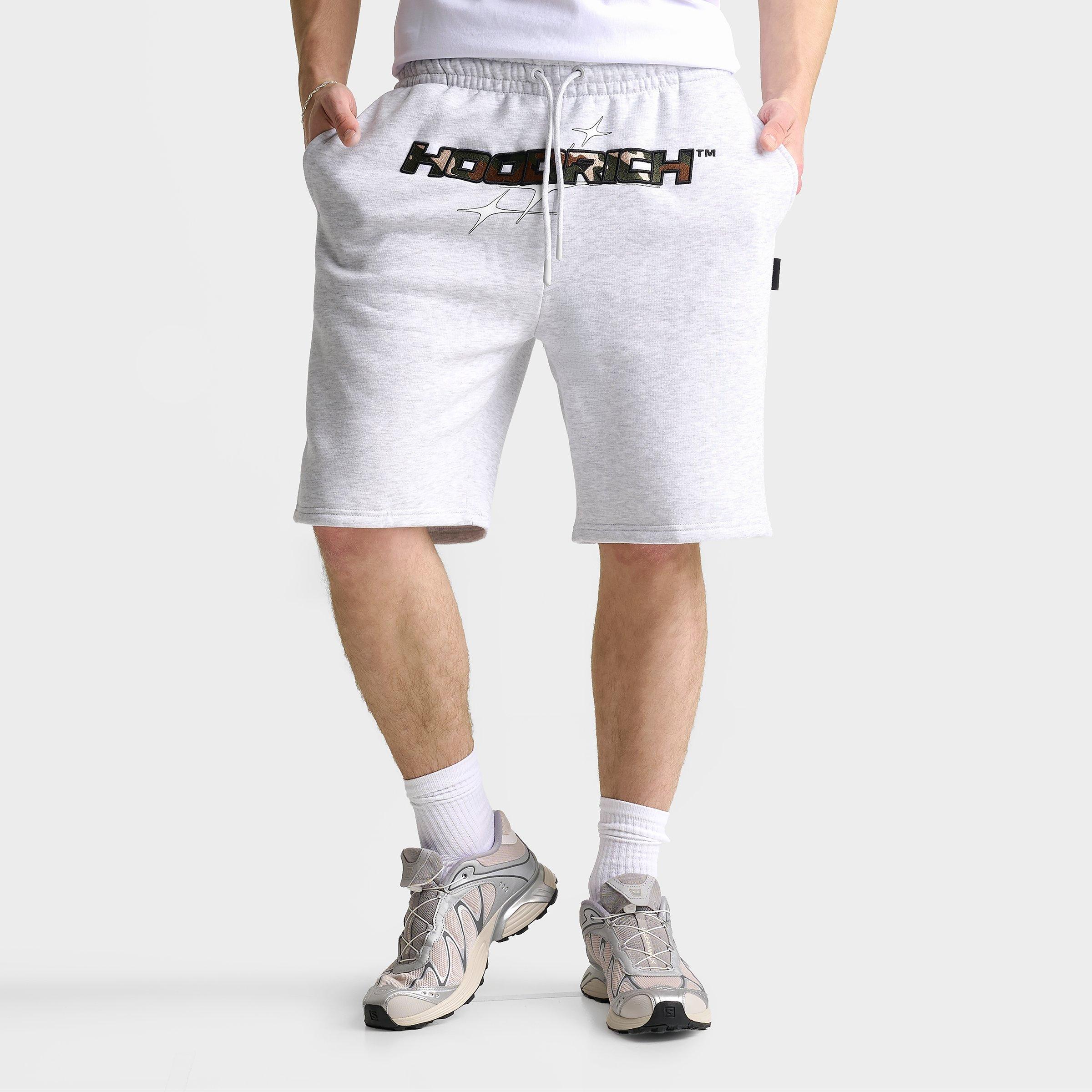 Hoodrich Men's Ryder Fleece Shorts in Grey Heather/Camo Size: Medium