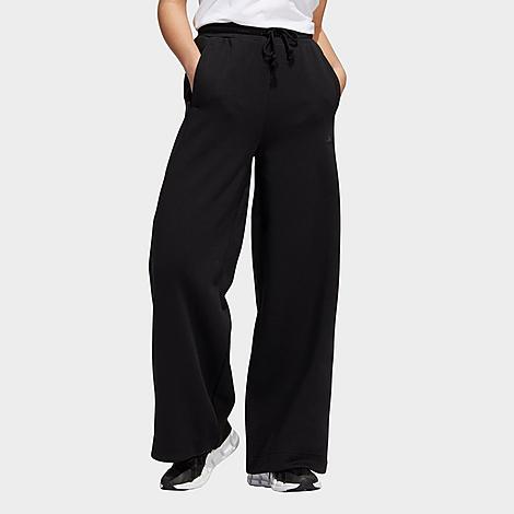 Shop Adidas Originals Adidas Women's All Szn Fleece Wide Pants In Black