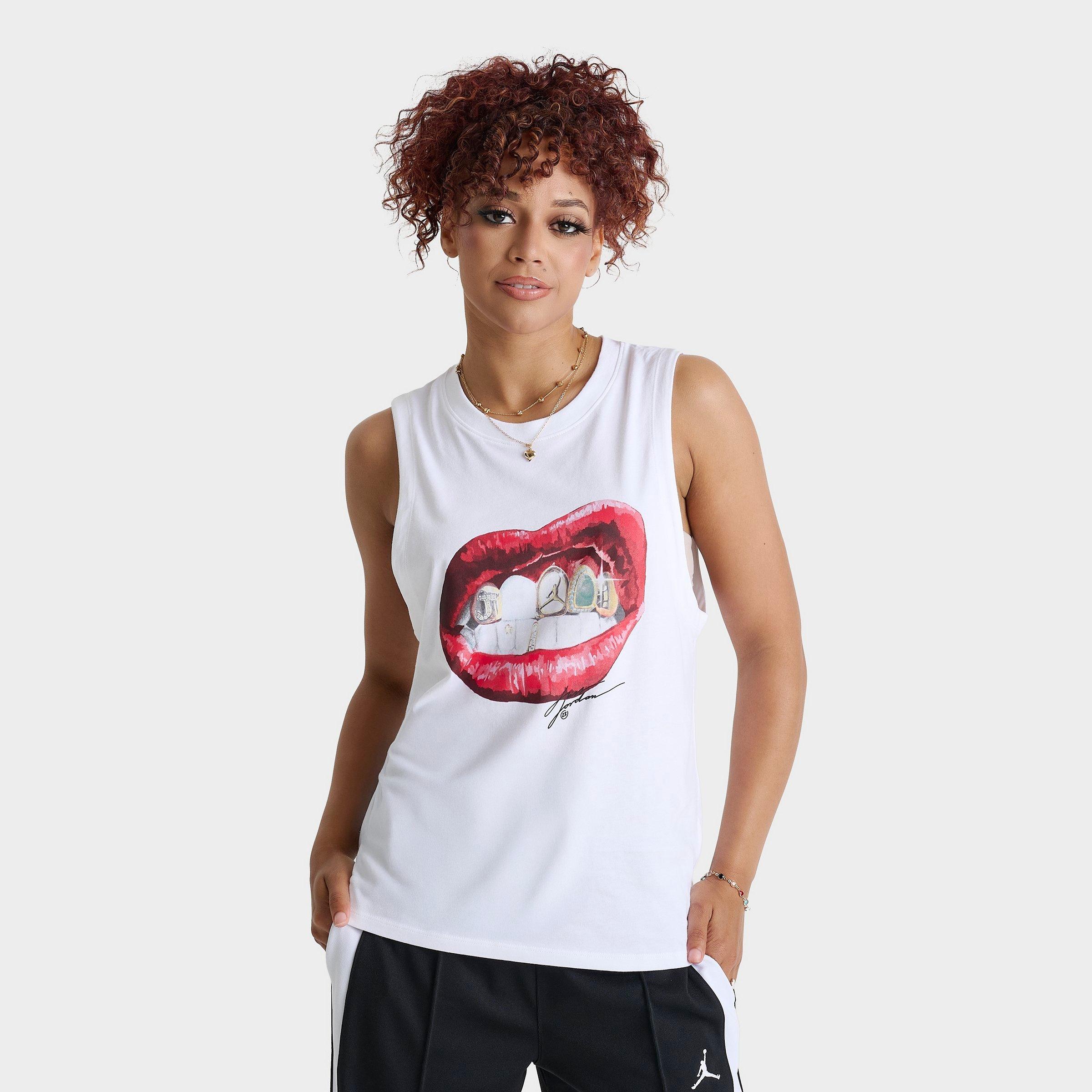 Jordan Women's Flight Sleeveless Graphic T-Shirt in White/Black Size: XS
