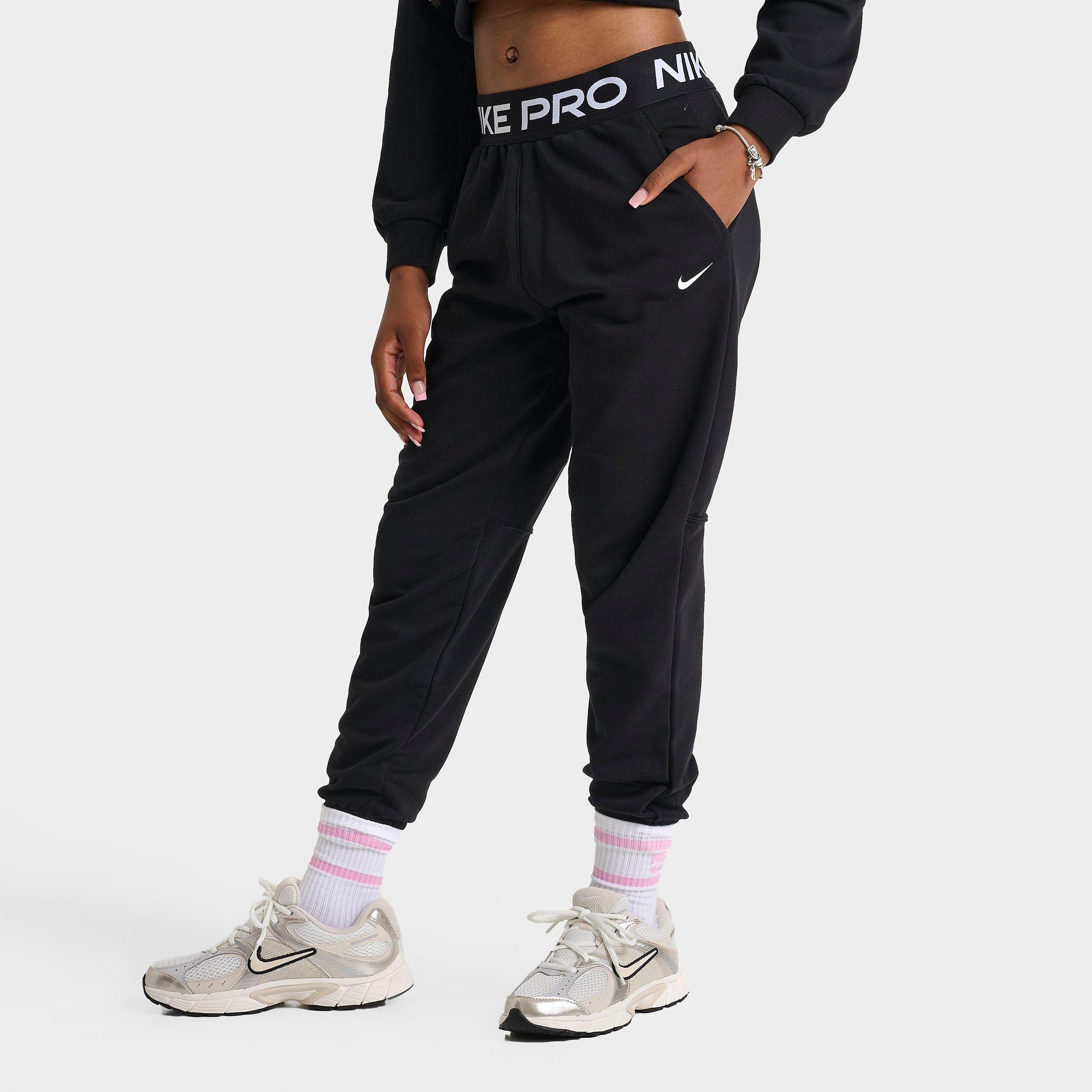Nike Girls' Big Kids Pro Fleece Dri-FIT Jogger Pants in Black Size: Small