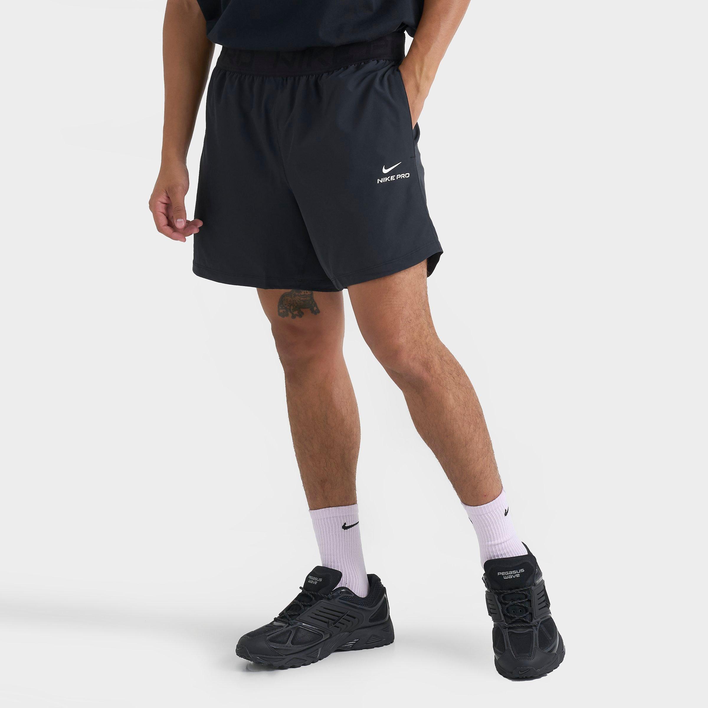 Nike Men's Pro Dri-FIT 6" Training Shorts in Black/White Size: Small