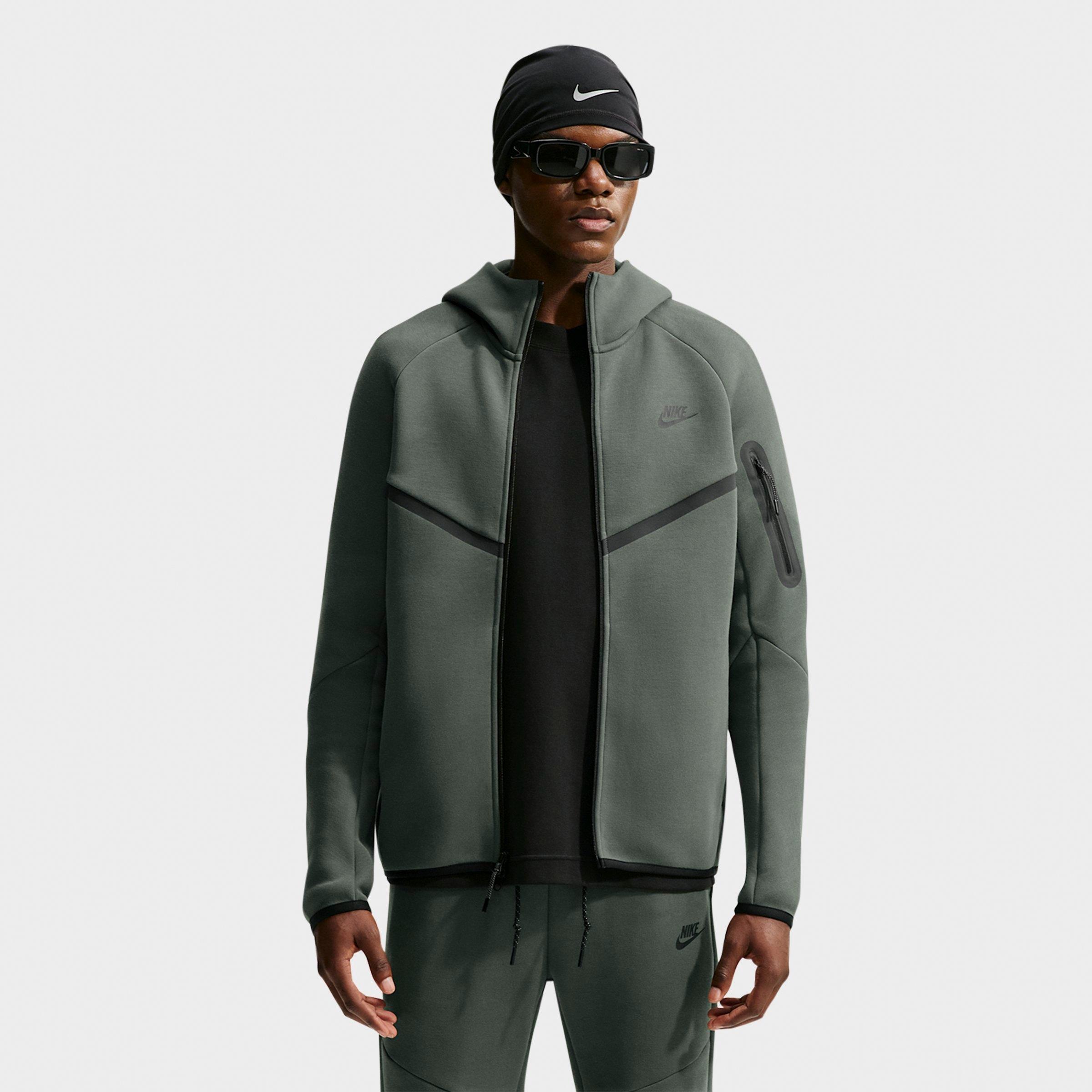 Nike Men's Tech Fleece Windrunner Full-Zip Hoodie in Camo Green/Black Size: M Tall