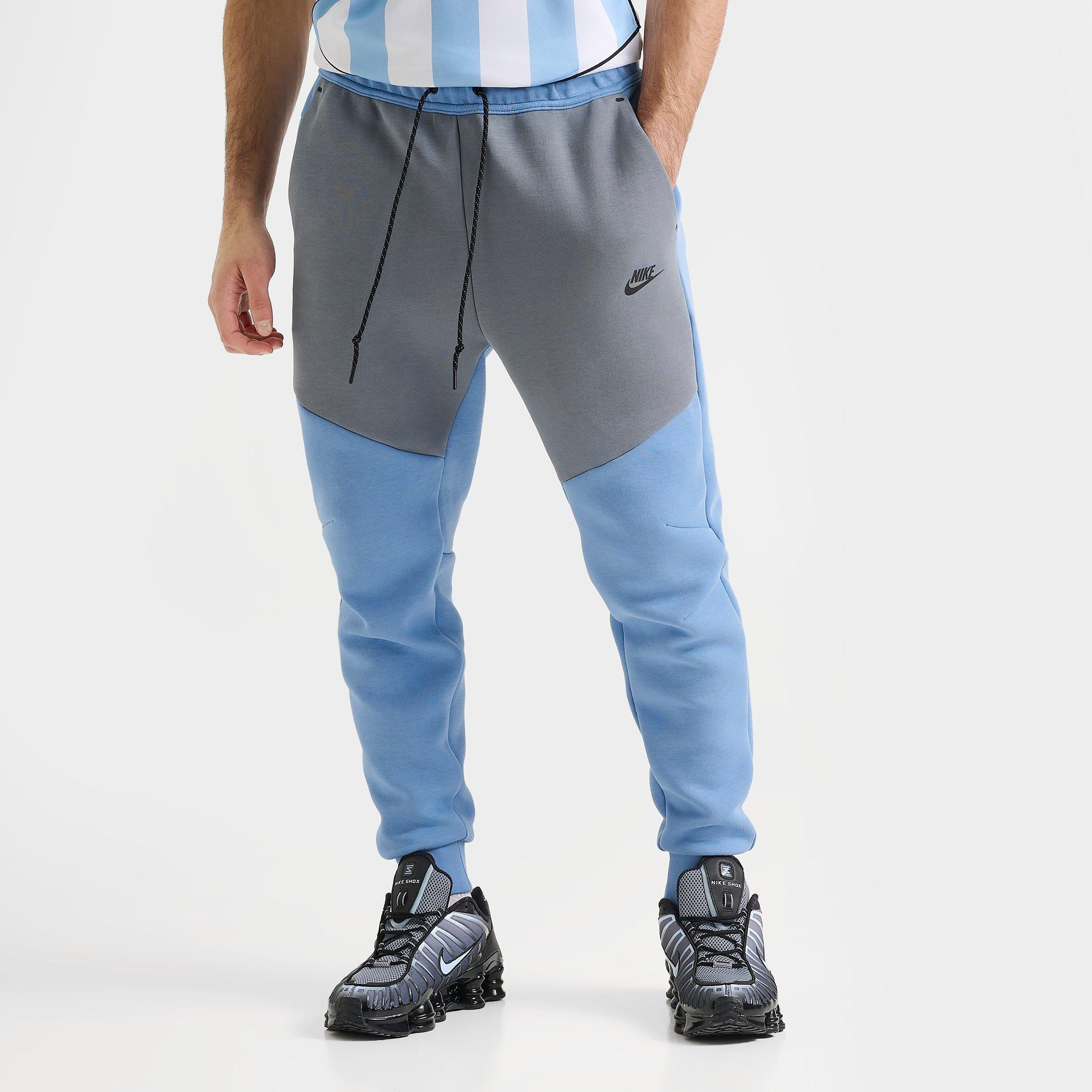 Nike Men's Tech Fleece Jogger Pants in Work Blue/Cool Grey/Black Size: XS