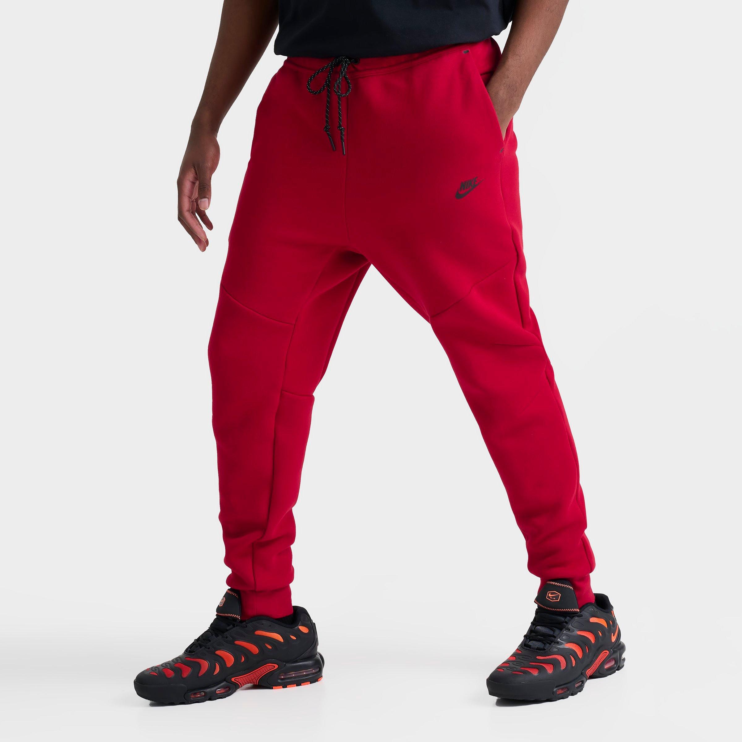 Nike Men's Tech Fleece Jogger Pants in Gym Red/Black Size: XS
