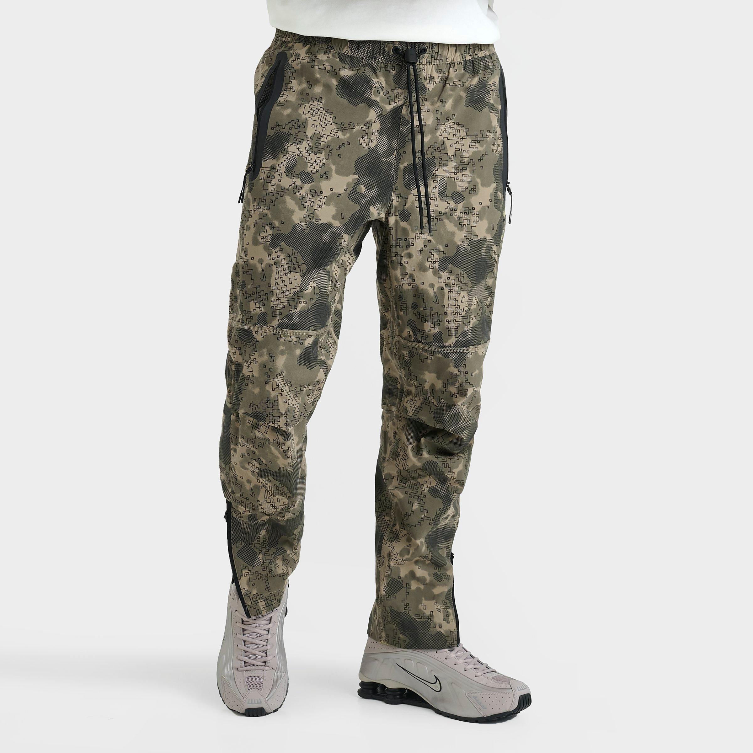 Nike Men's Tech Dri-FIT Woven Camo Tapered Pants in Neutral Olive/Black Size: XS