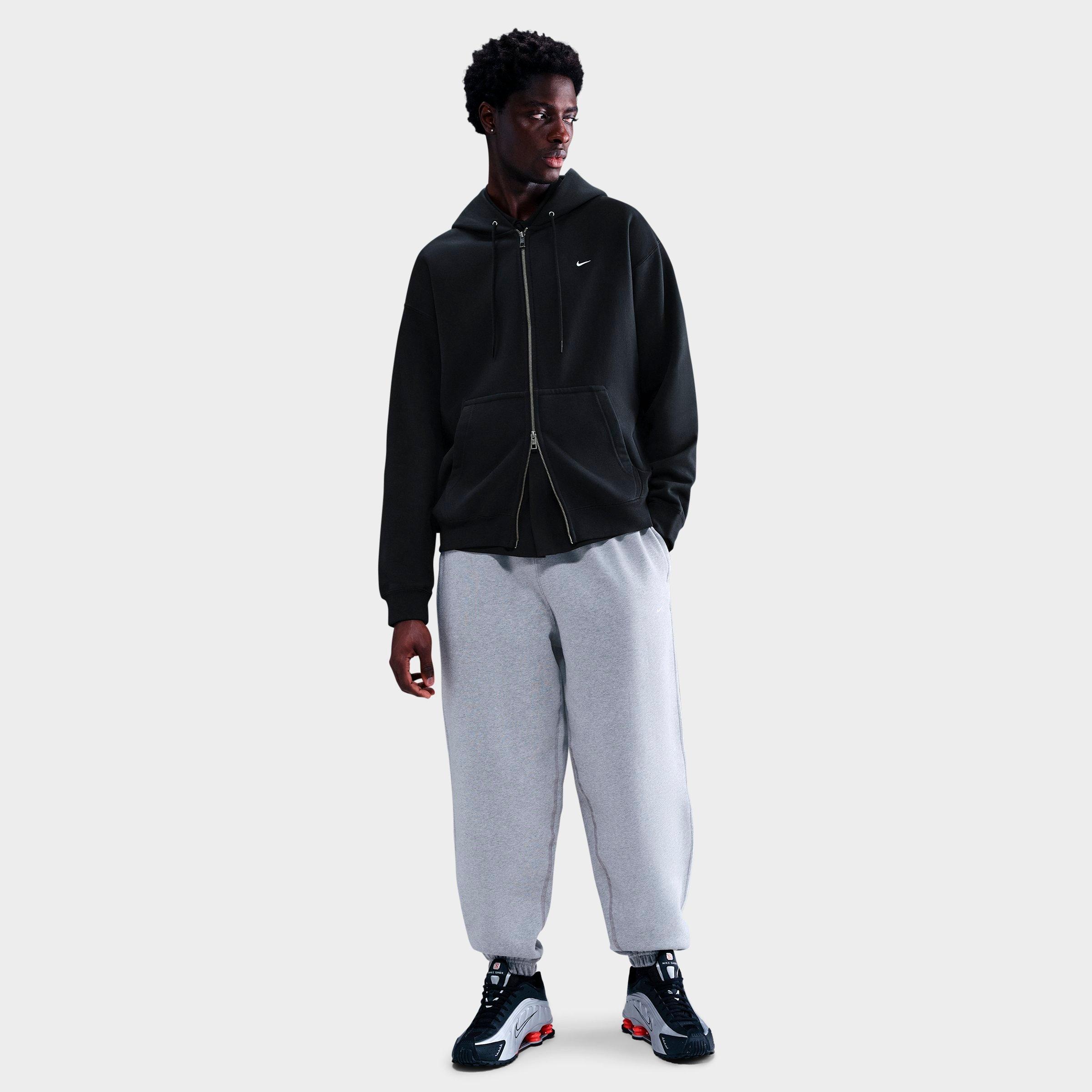 Nike Men's Solo Swoosh Fleece Full-zip Hoodie In Black