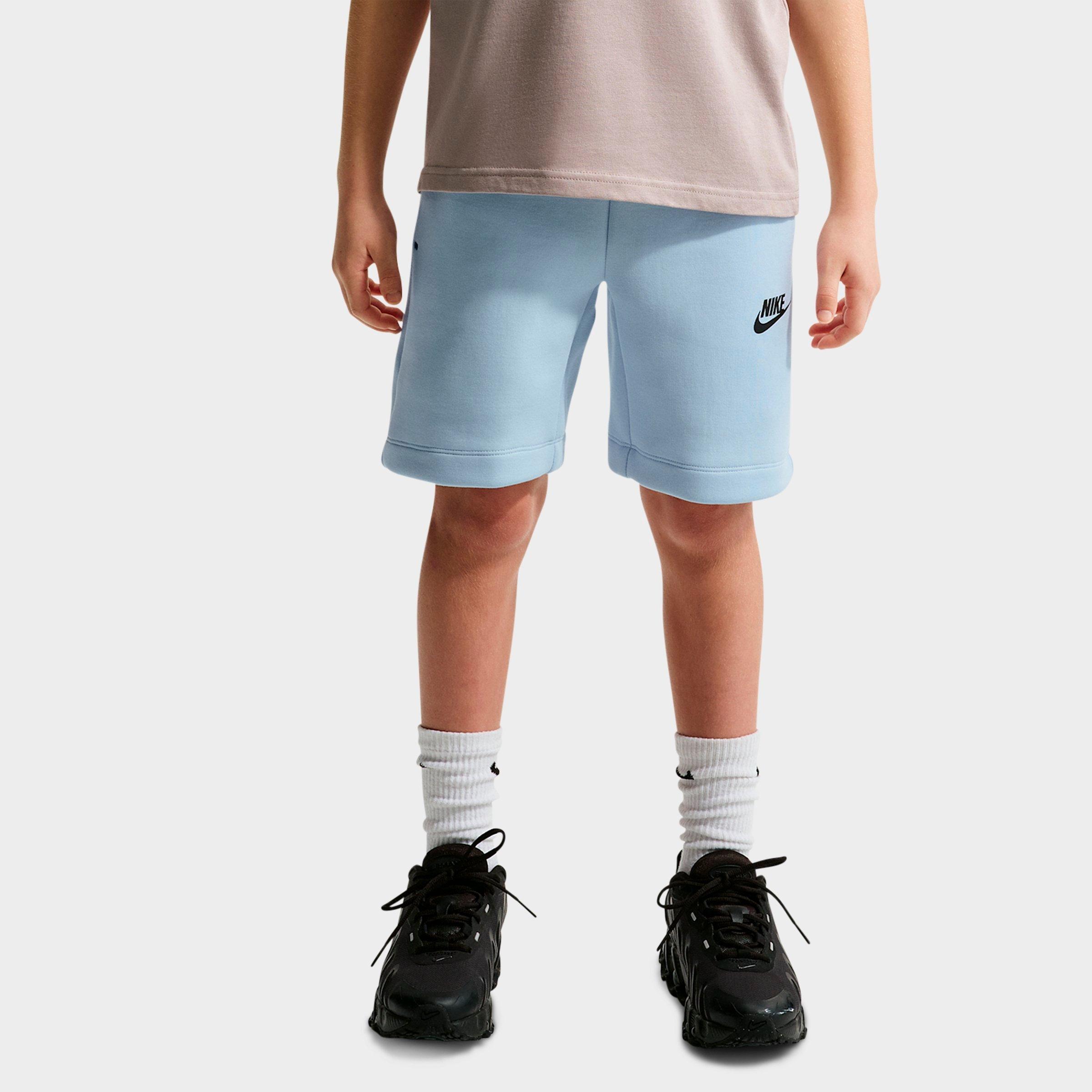 Nike Boys Big Kids Sportswear Tech Fleece Shorts in Hydrogen Blue/Black Size: Small