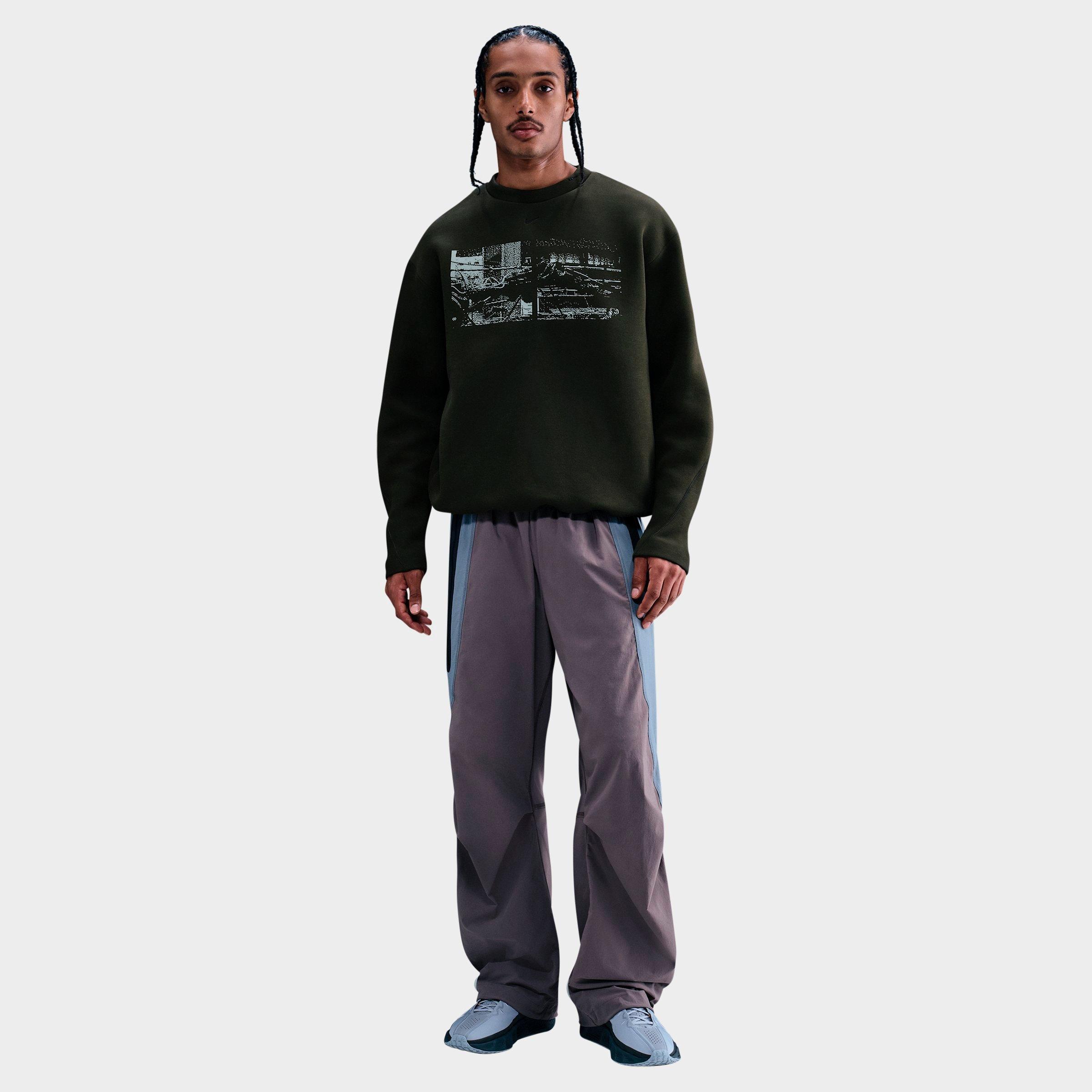 Nike Men's Tech Fleece Reflective Crewneck Sweatshirt In Blue