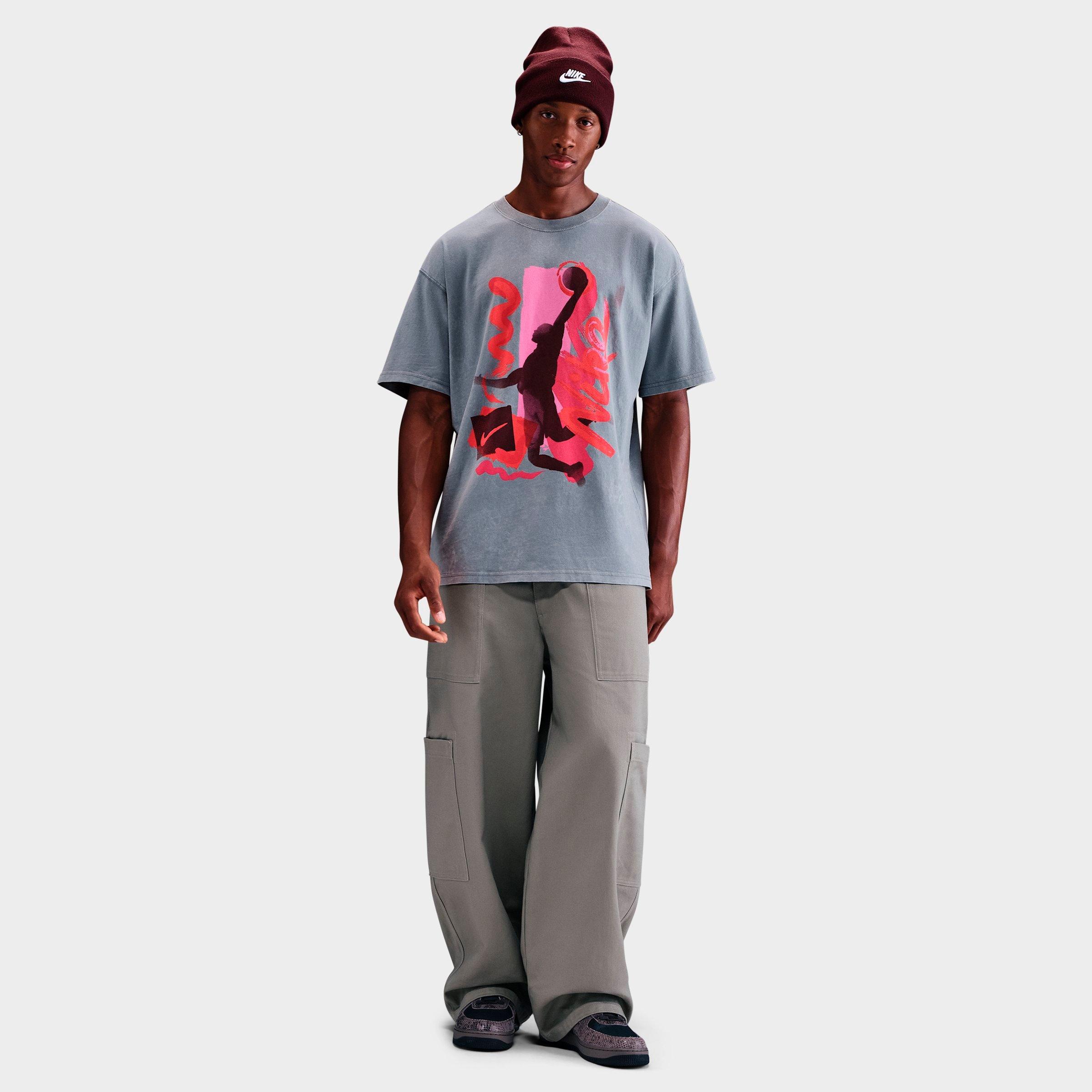 Nike Men's Sportswear Retro Slam Basketball T-Shirt in Cool Grey Size: Small