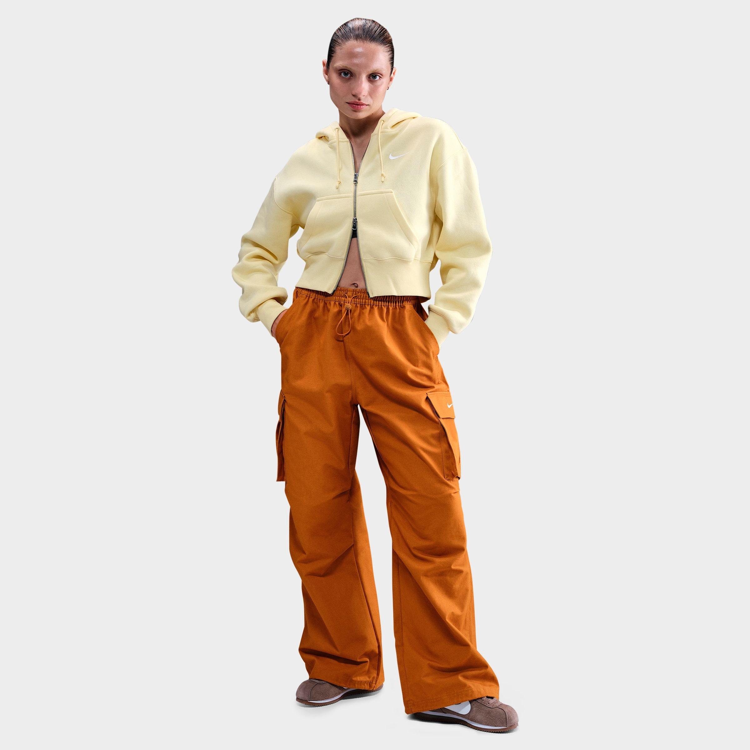 Nike Women's Sportswear Mid-Rise Oversized Woven Cargo Pants in Desert Ochre/Sail Size: XS