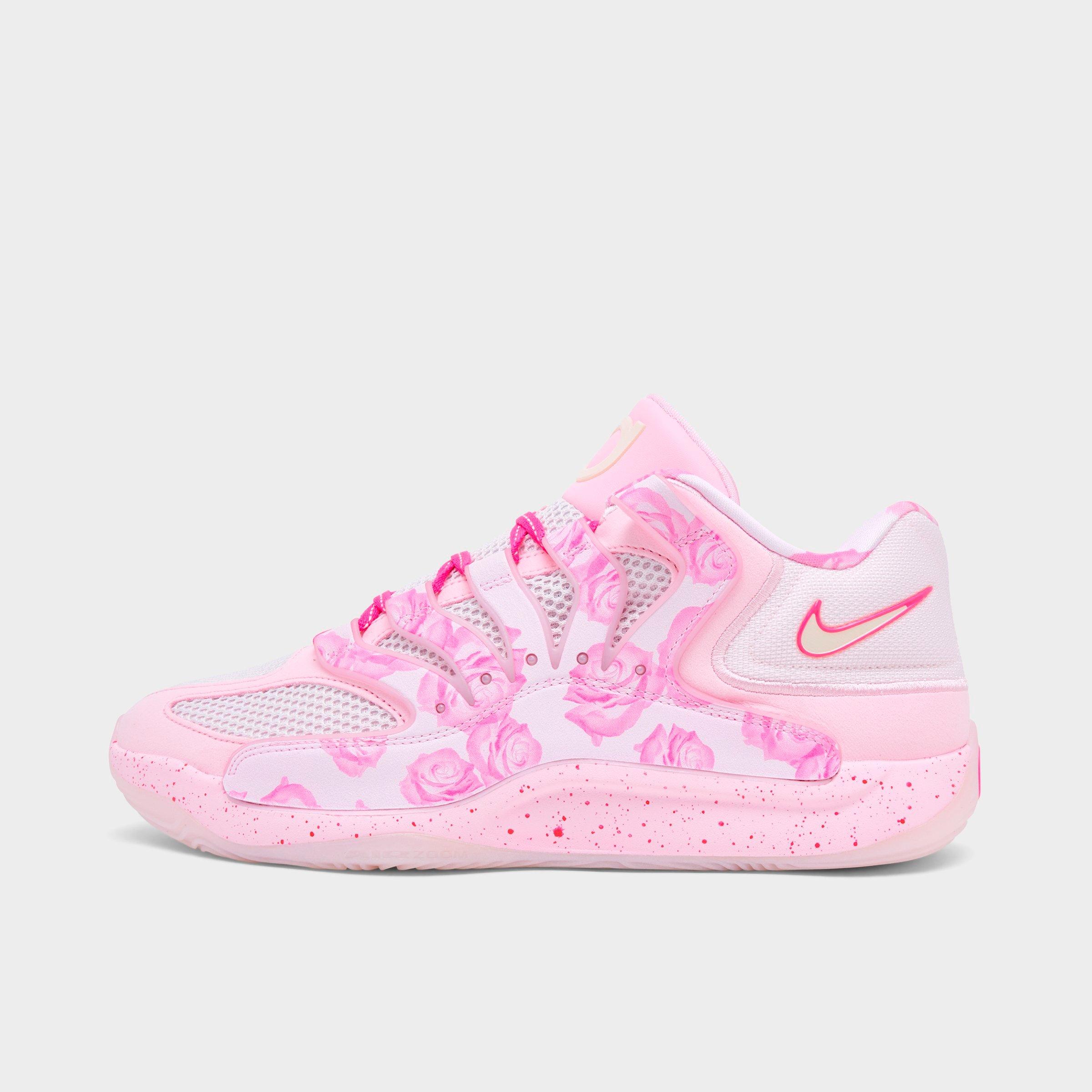 Nike Men's KD 18 Basketball Shoes in Pearl Pink/Laser Fuchsia/Tulip Pink Size: 7.5