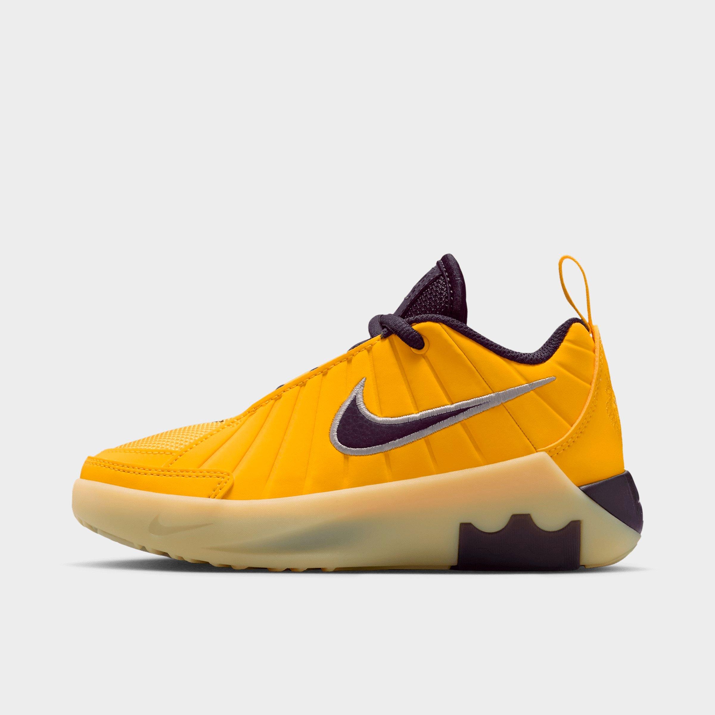 Nike Little Kids LeBron Witness 9 Basketball Shoes in Amarillo/Soft Yellow/Lilac Size: 1.0