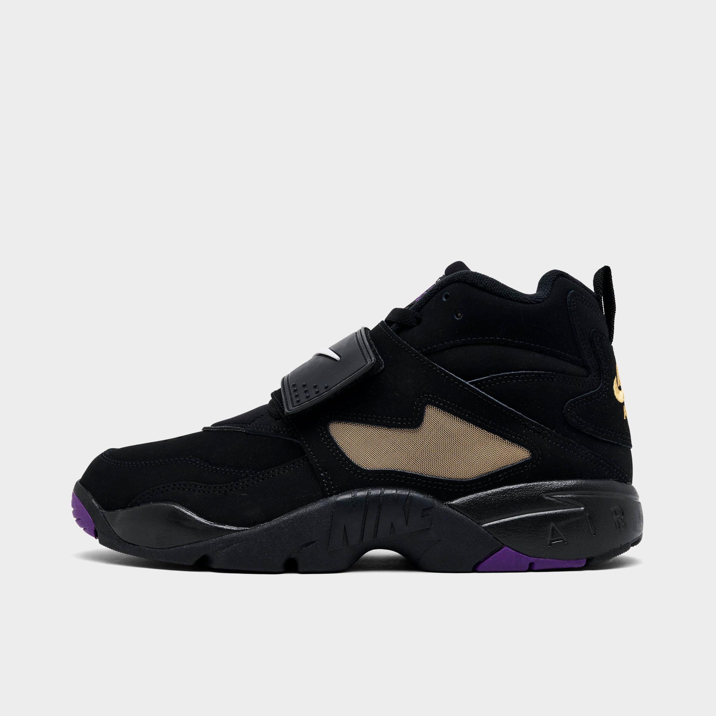 Nike Men's Diamond Turf Casual Shoes in Black/White/Club Purple Size: 9.5