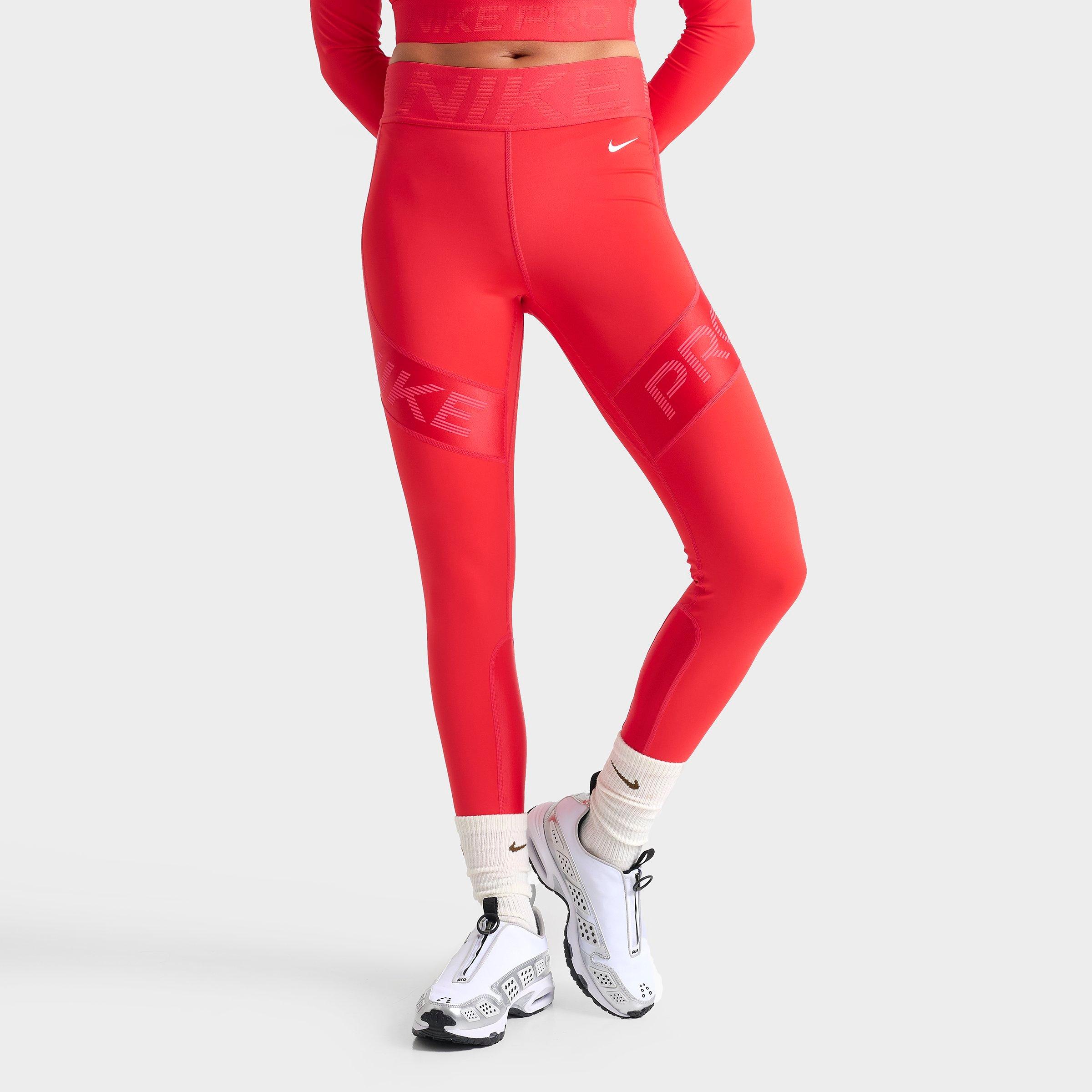 Nike Women's Pro Sculpt High-Waisted 7/8 Leggings in Light Crimson/Ember Glow/White Size: XS