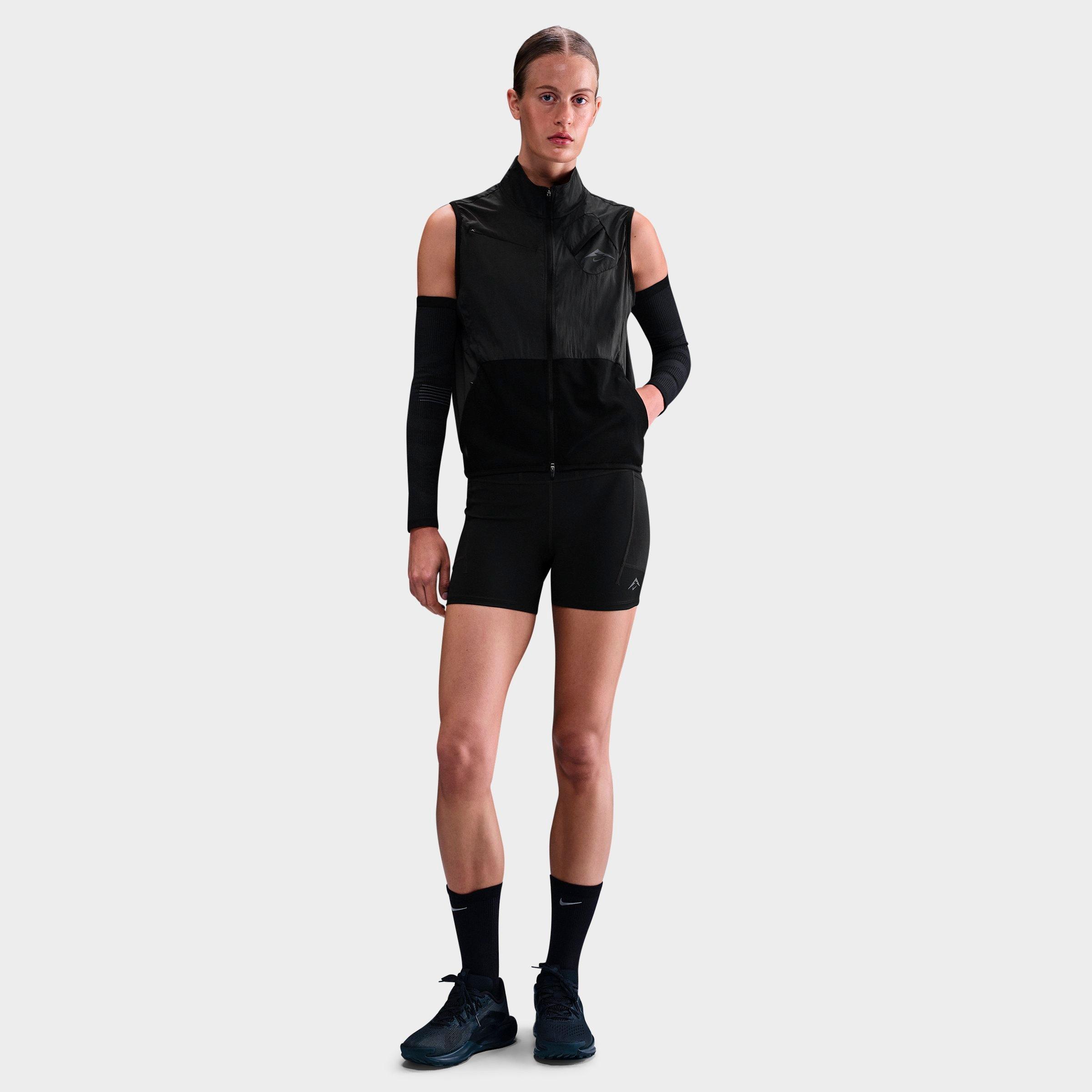 Nike Women's Trail High-Rise 4-inch Tight Running Shorts in Black Size: XS