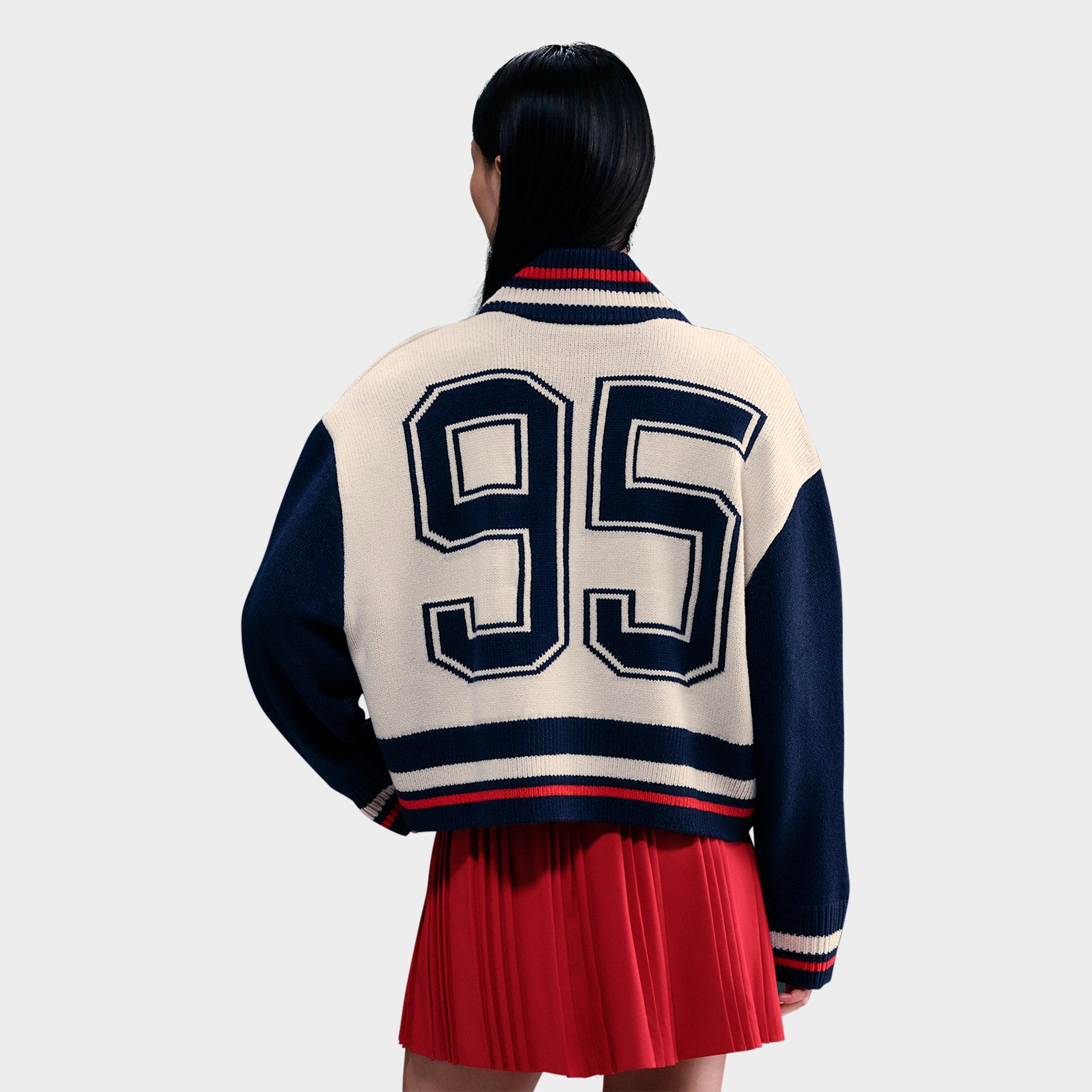 Nike Women's Sportswear Cardigan in Light Orewood Brown/Midnight Navy/Sail Size: Small