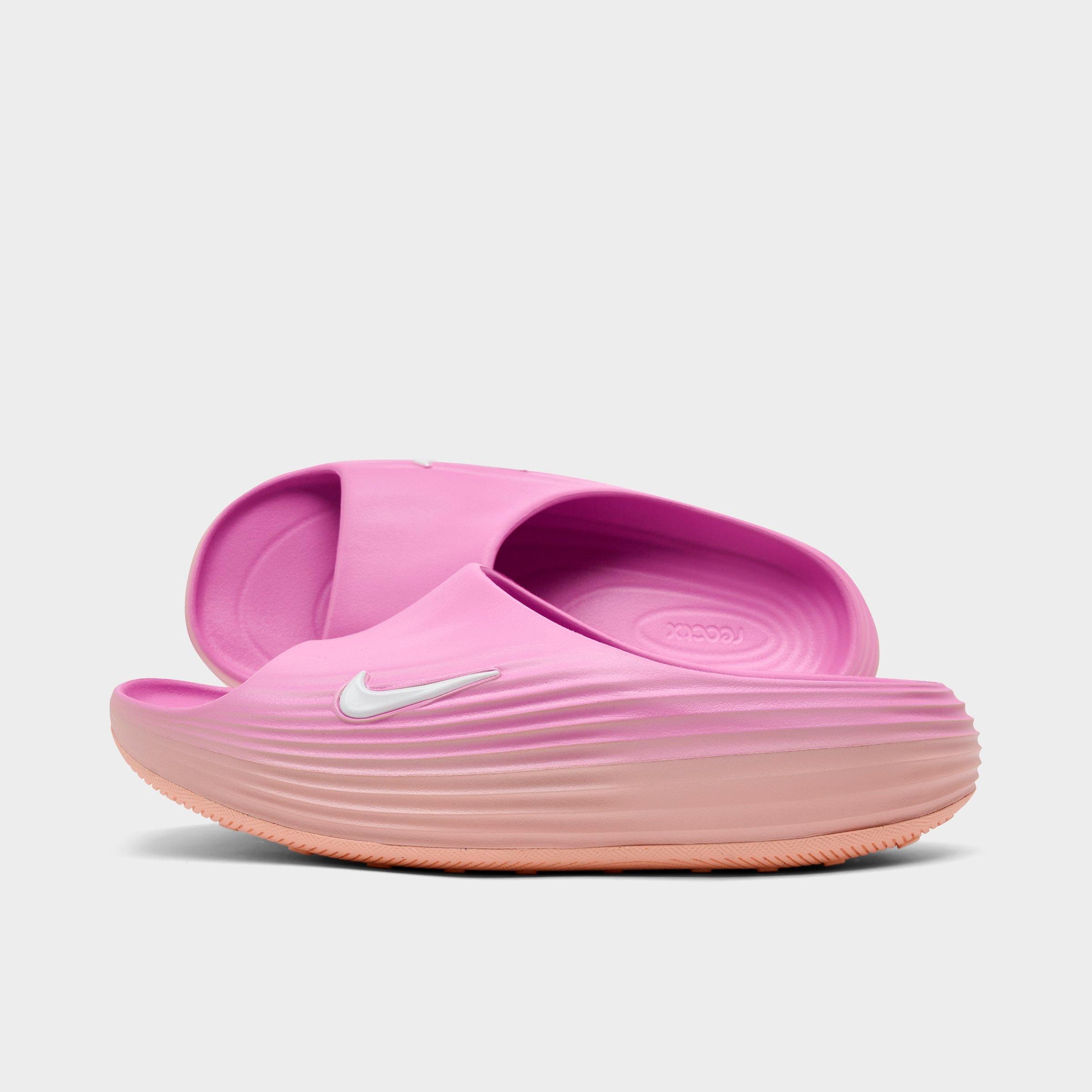 Nike Women's ReactX Rejuven8 Slide Sandals in Arctic Orange/Sail/Light Magenta Size: 5.0