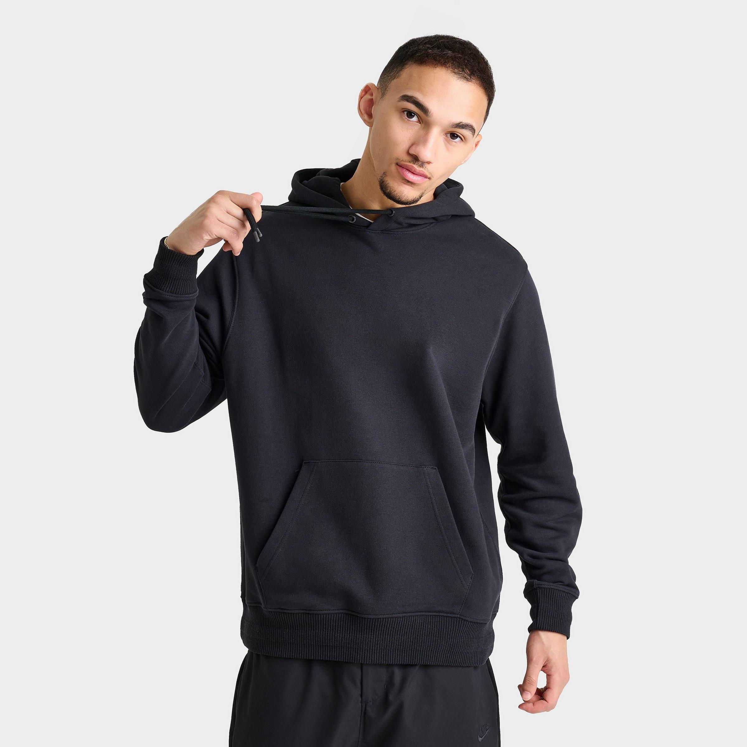 Nike Men's Club Refined Pullover Hoodie in Black/Black Size Large Cotton/Jacquard