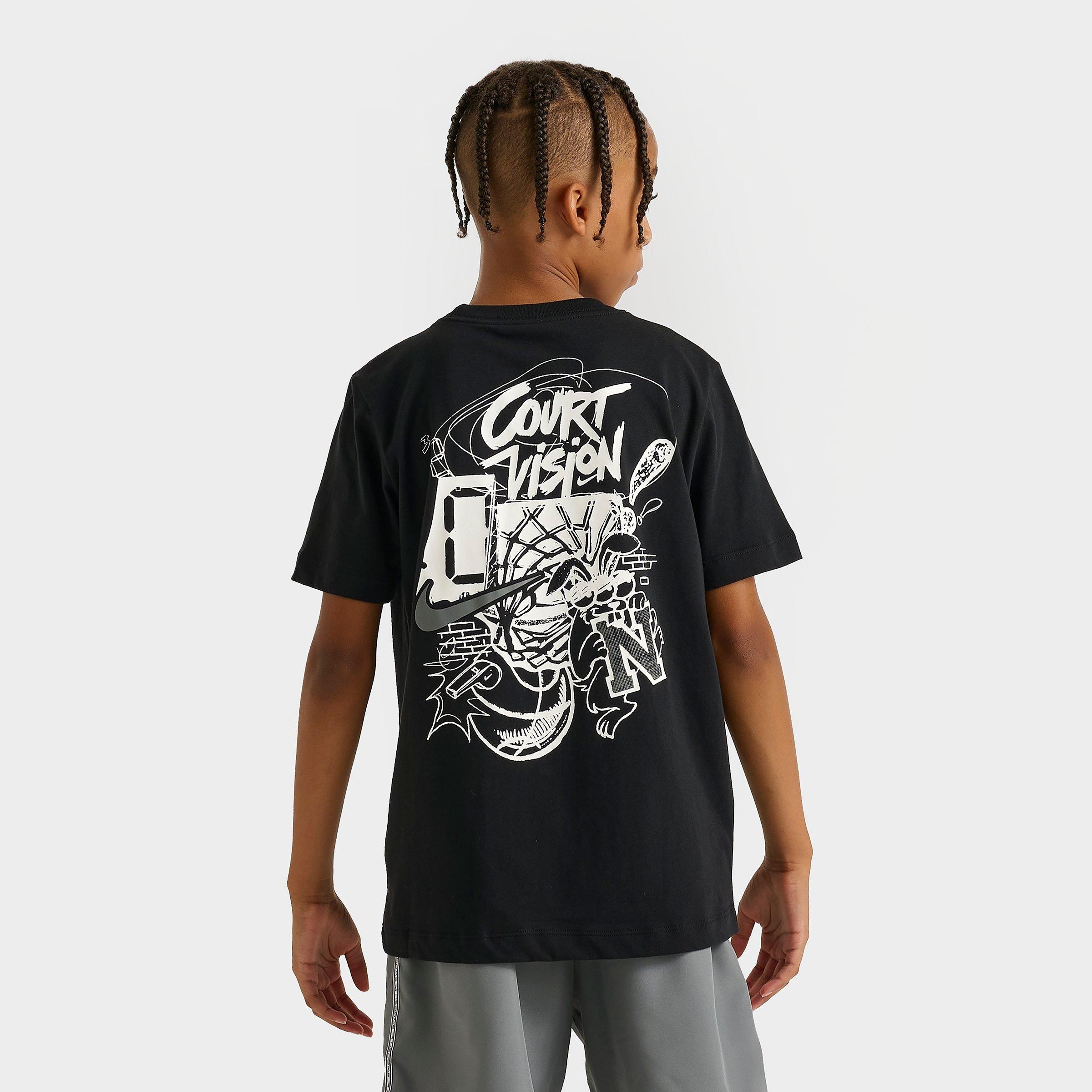Nike Big Kids Sportswear Court Vision T-Shirt in Black Size: Small