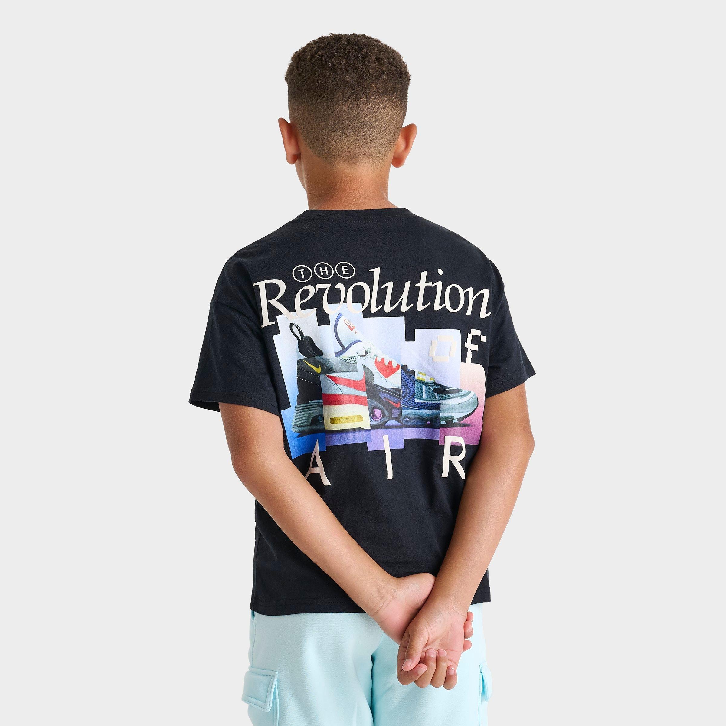 Nike Big Kids Sportswear Revolution of Air T-Shirt in Black Size: Small