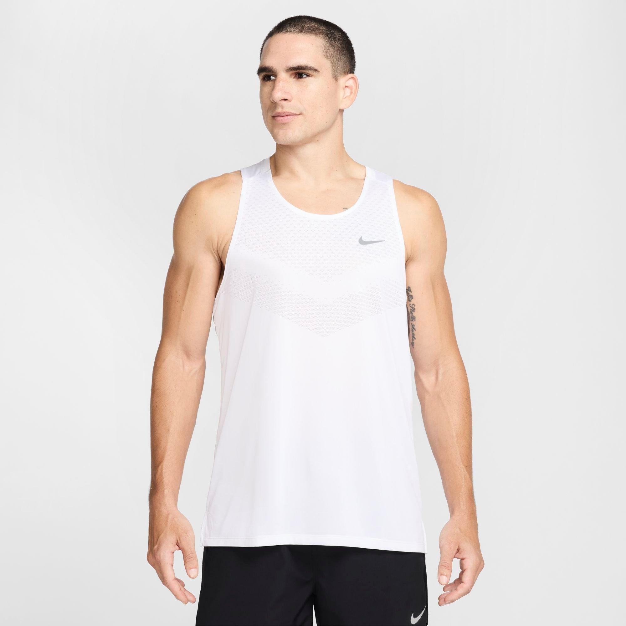 Nike Men's Stride Dri-fit Adv Running Tank Top In White