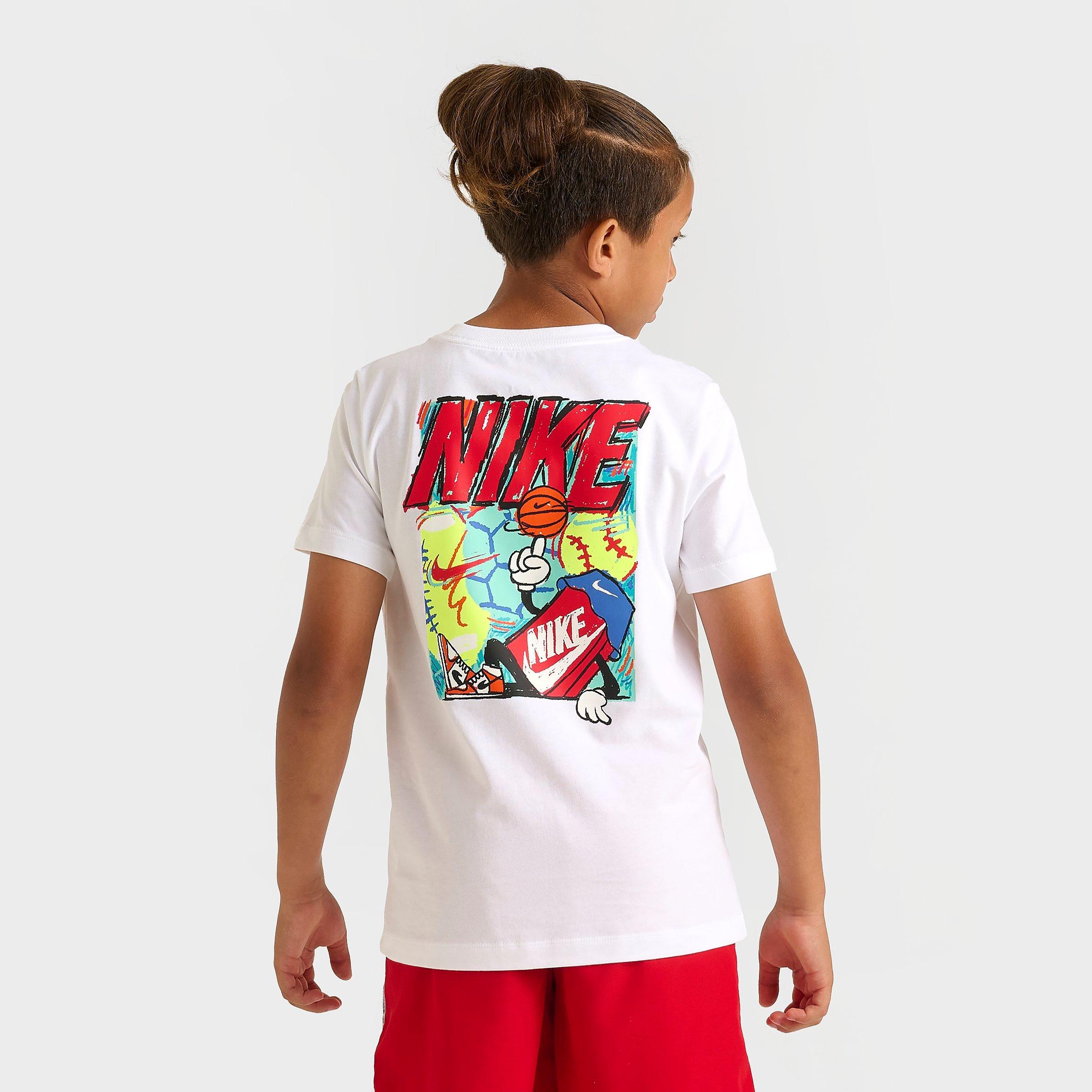 Nike Big Kids Boxy T-Shirt in White Size: Small