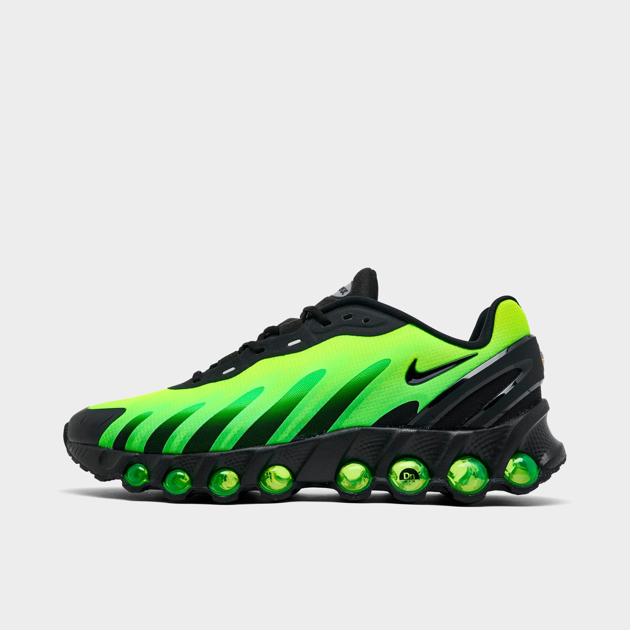 Nike Big Kids Air Max Dn8 Casual Shoes in Black/Green Strike/Volt Size: 3.5