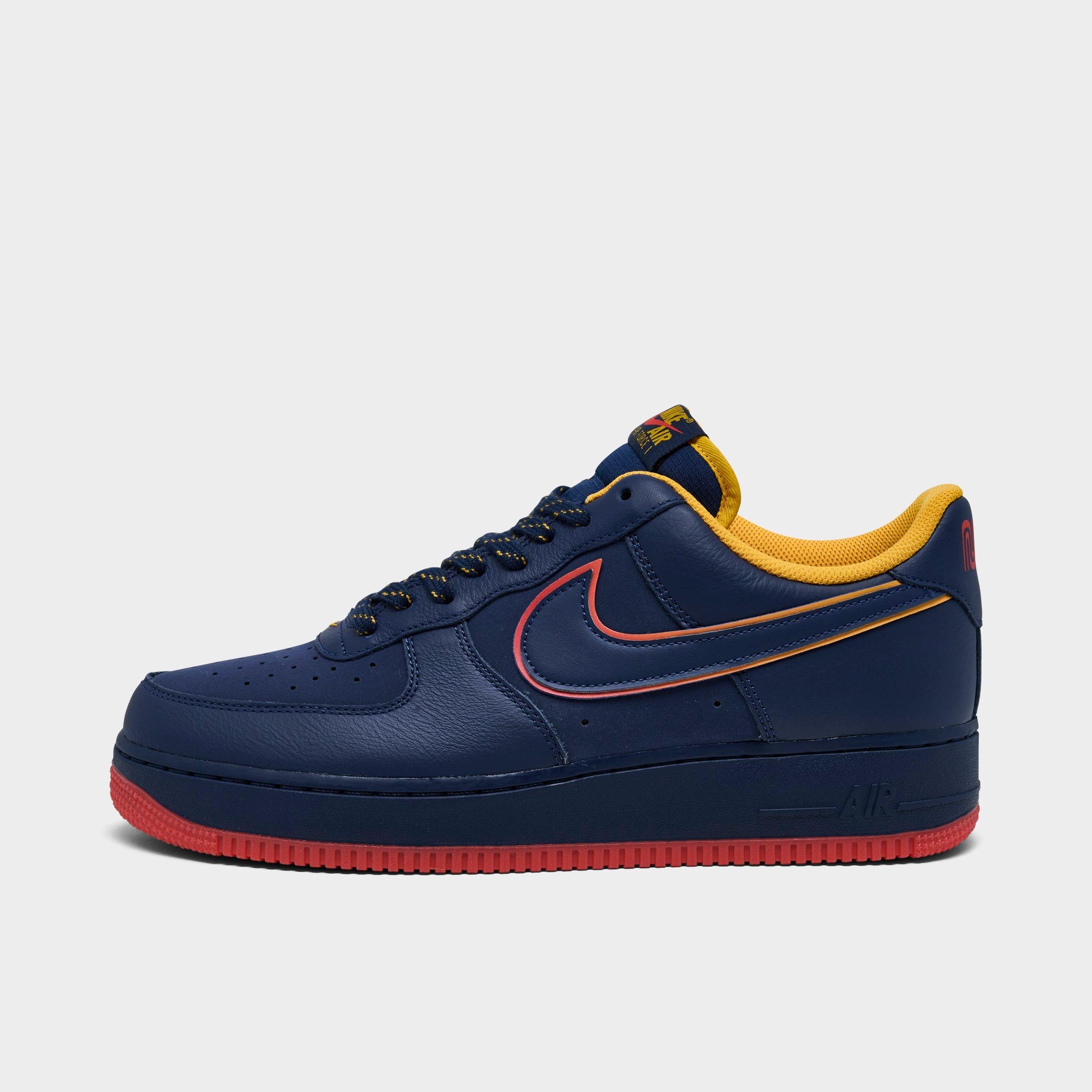 Nike Men's Air Force 1 Low SE Retro Pack Casual Shoes in Blue/Midnight Navy Size 10.5 Leather