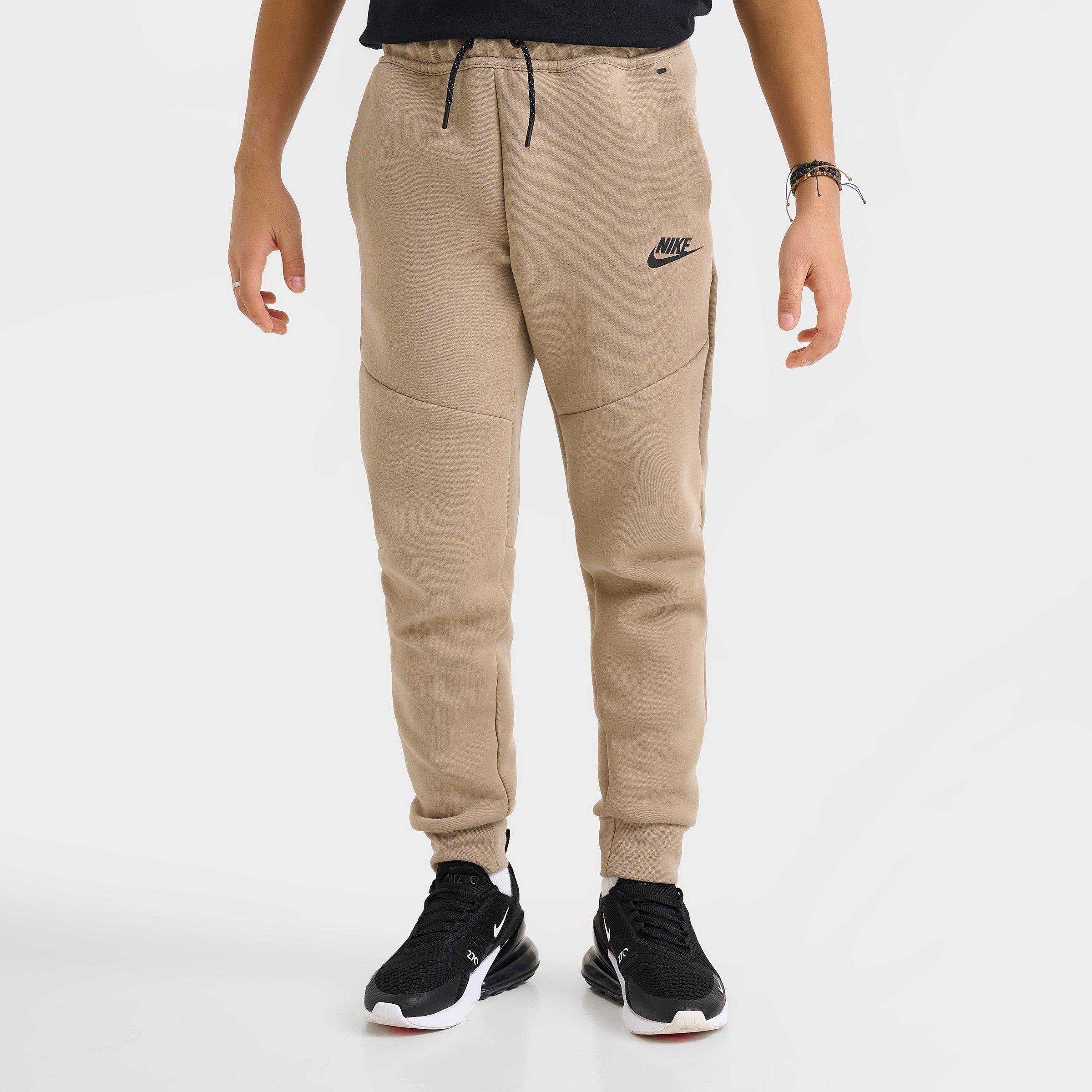Nike Kids' Sportswear Tech Fleece Reflective Jogger Pants In Khaki/black/black
