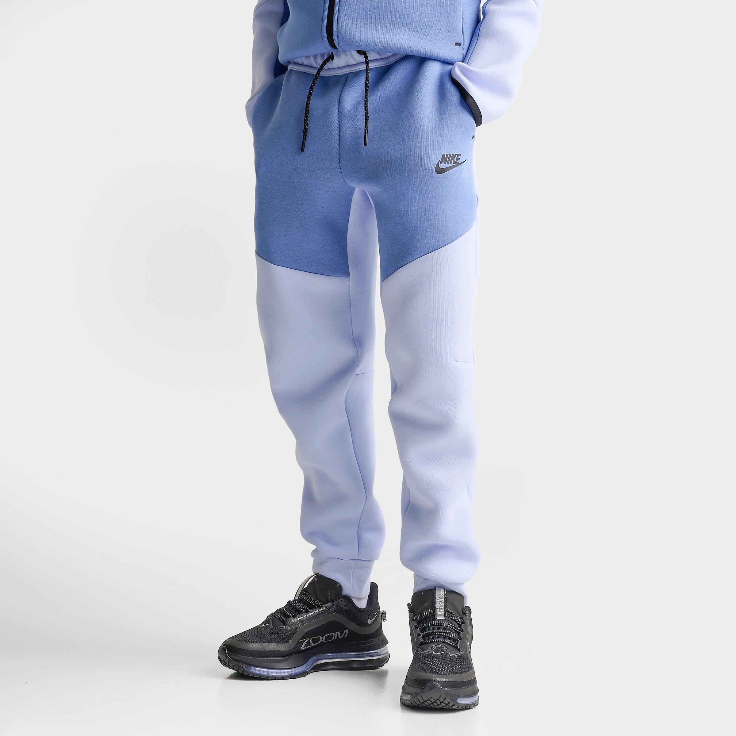 Nike Big Kids Sportswear Tech Fleece Reflective Jogger Pants in Hydrogen Blue/Work Blue/Black Size: Small