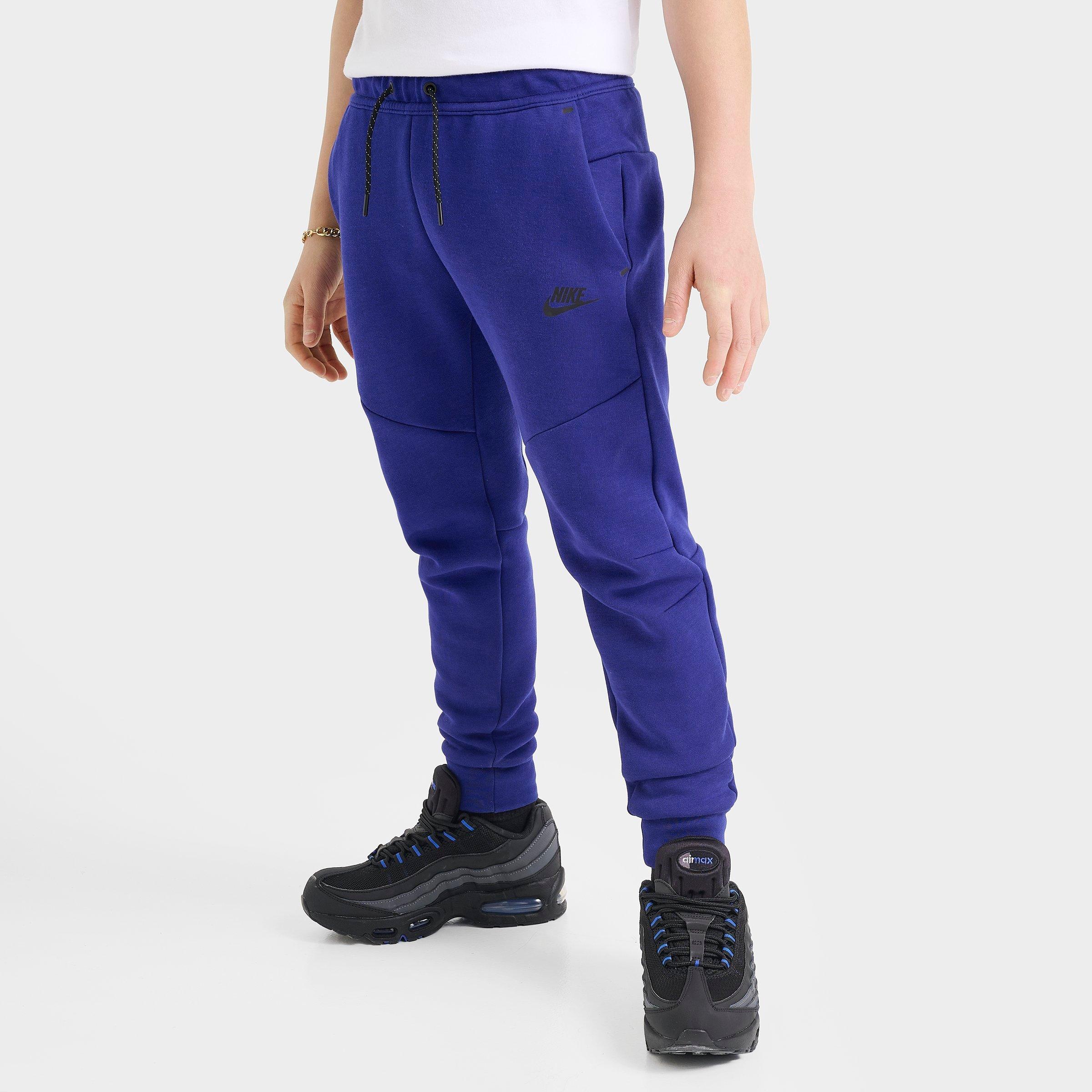 Nike Big Kids Sportswear Tech Fleece Reflective Jogger Pants in Deep Royal Blue/Black Size: Small