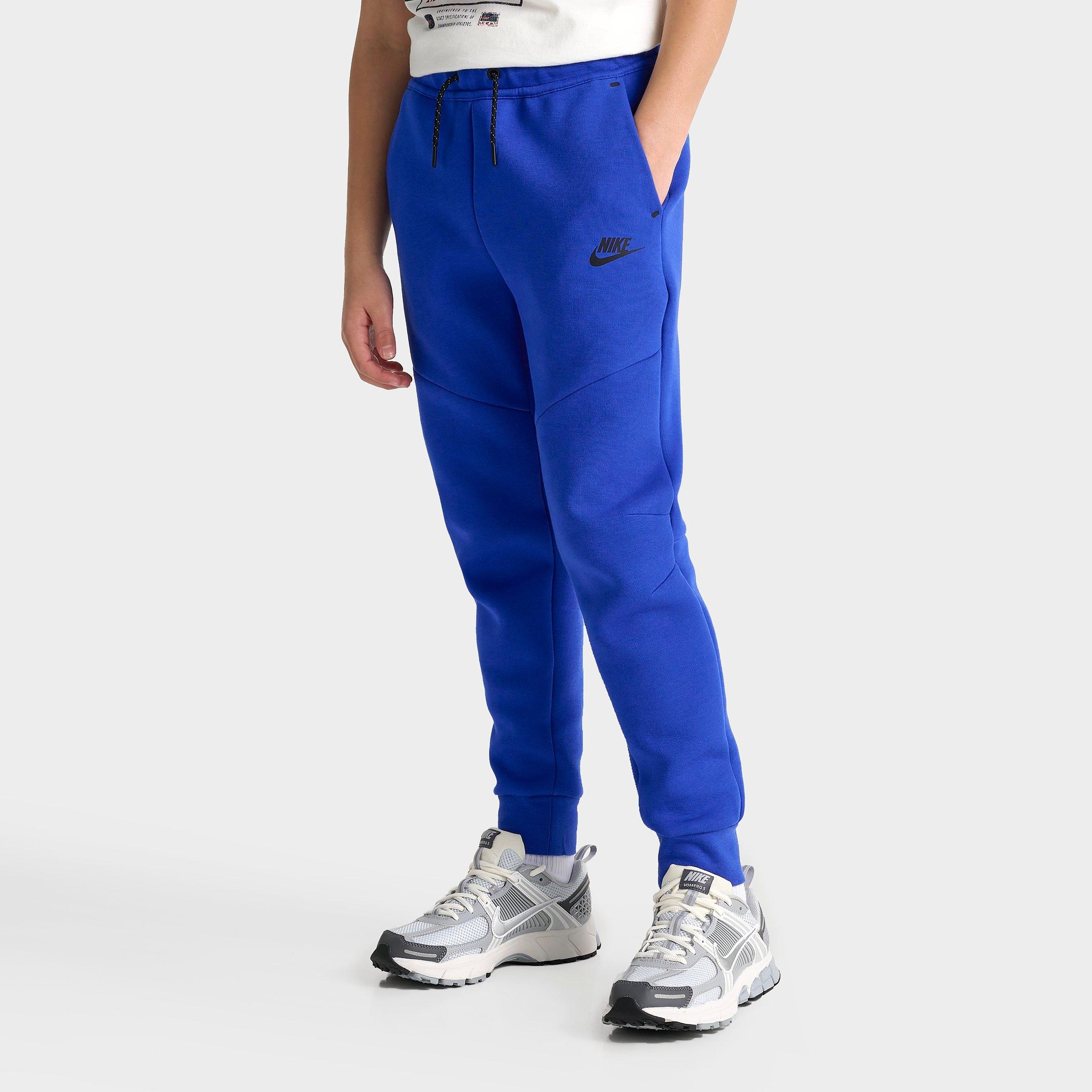 Nike Kids' Sportswear Tech Fleece Reflective Jogger Pants in Blue/Game Royal Size Medium Cotton/Polyester/Fleece