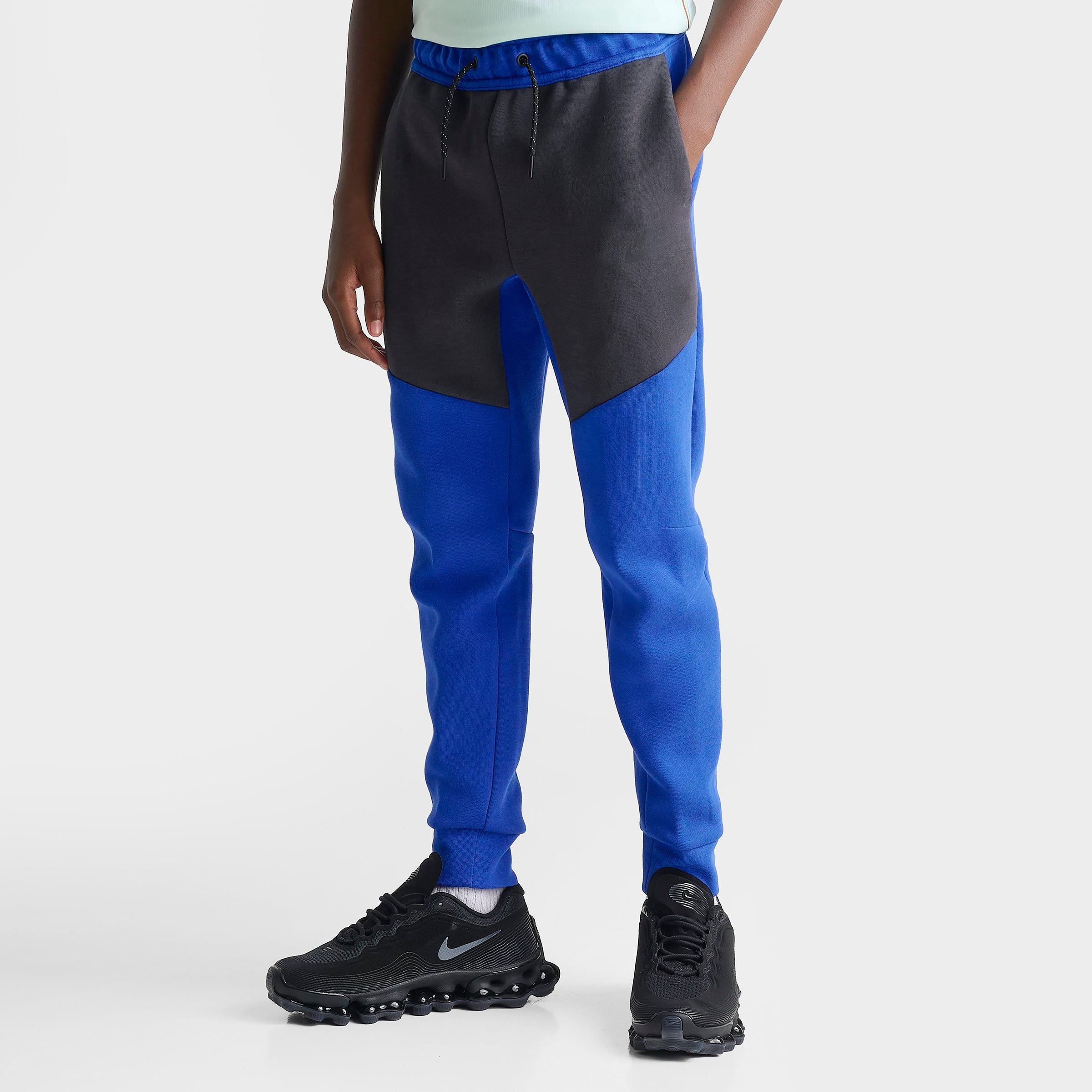Nike Big Kids Sportswear Tech Fleece Reflective Jogger Pants in Game Royal/Anthracite/Black Size: Large