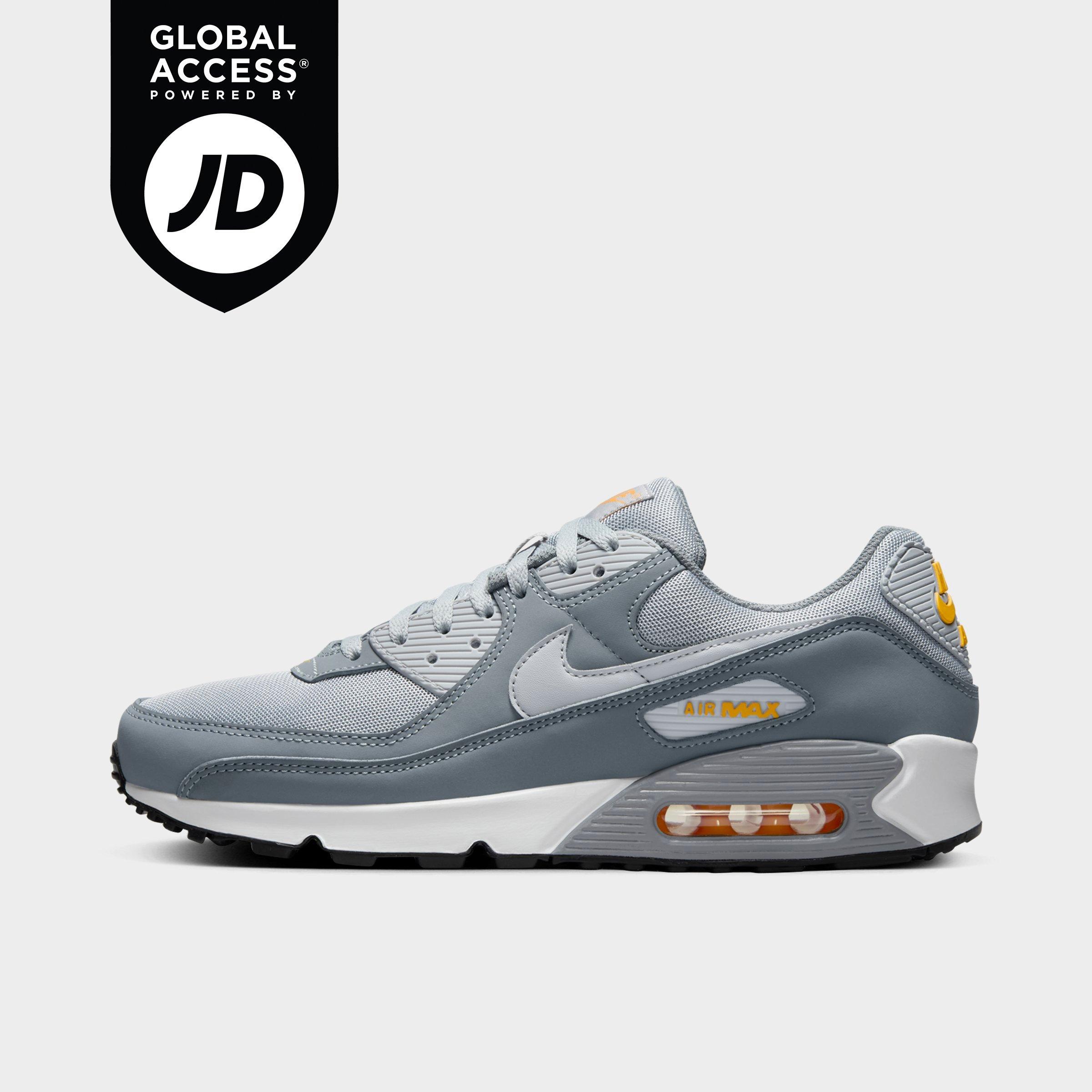 Nike Men's Air Max 90 Casual Shoes in Cool Grey/Black/Sundial Size: 7.5