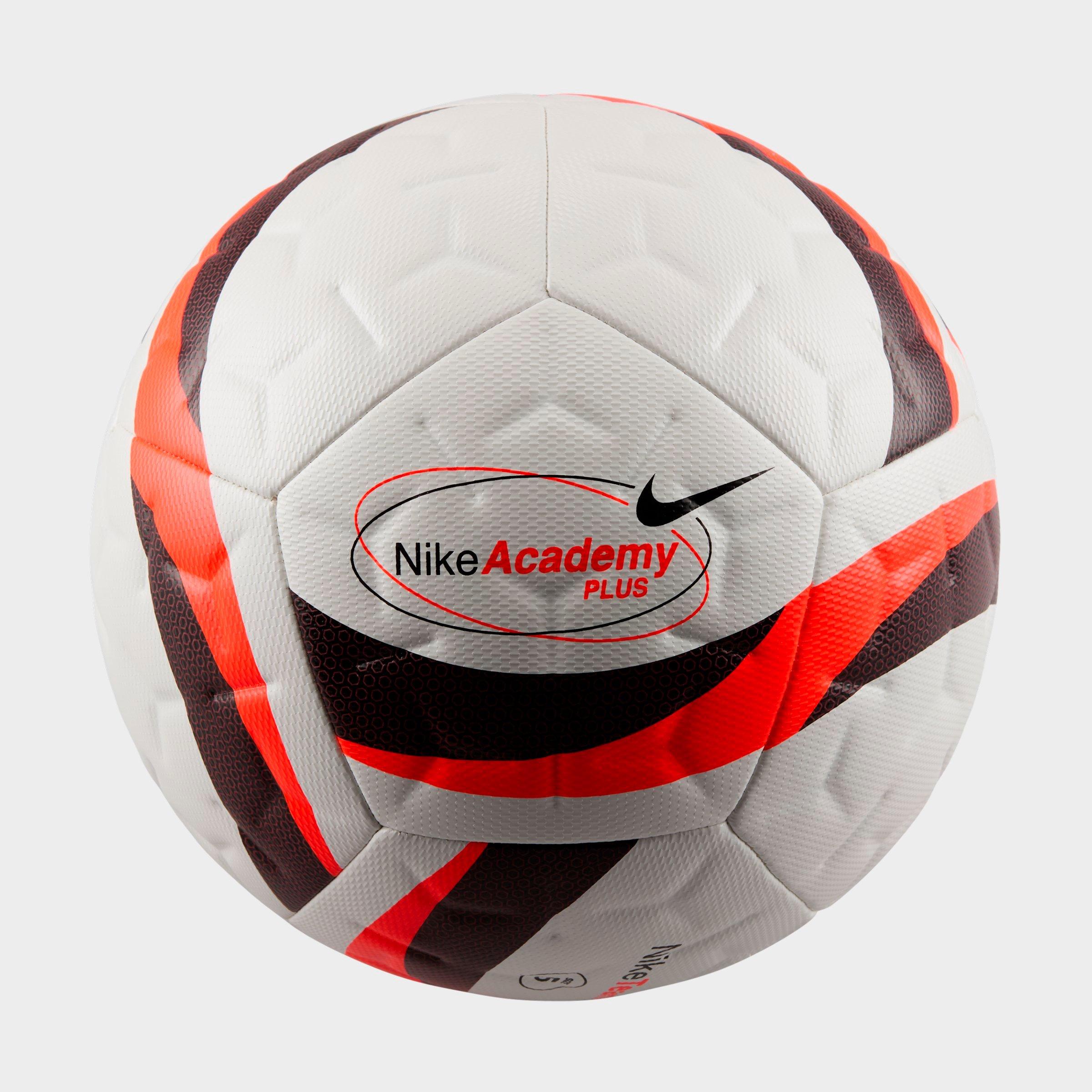 Nike Academy Plus Soccer Ball in White/Bright Crimson Size: 4.0