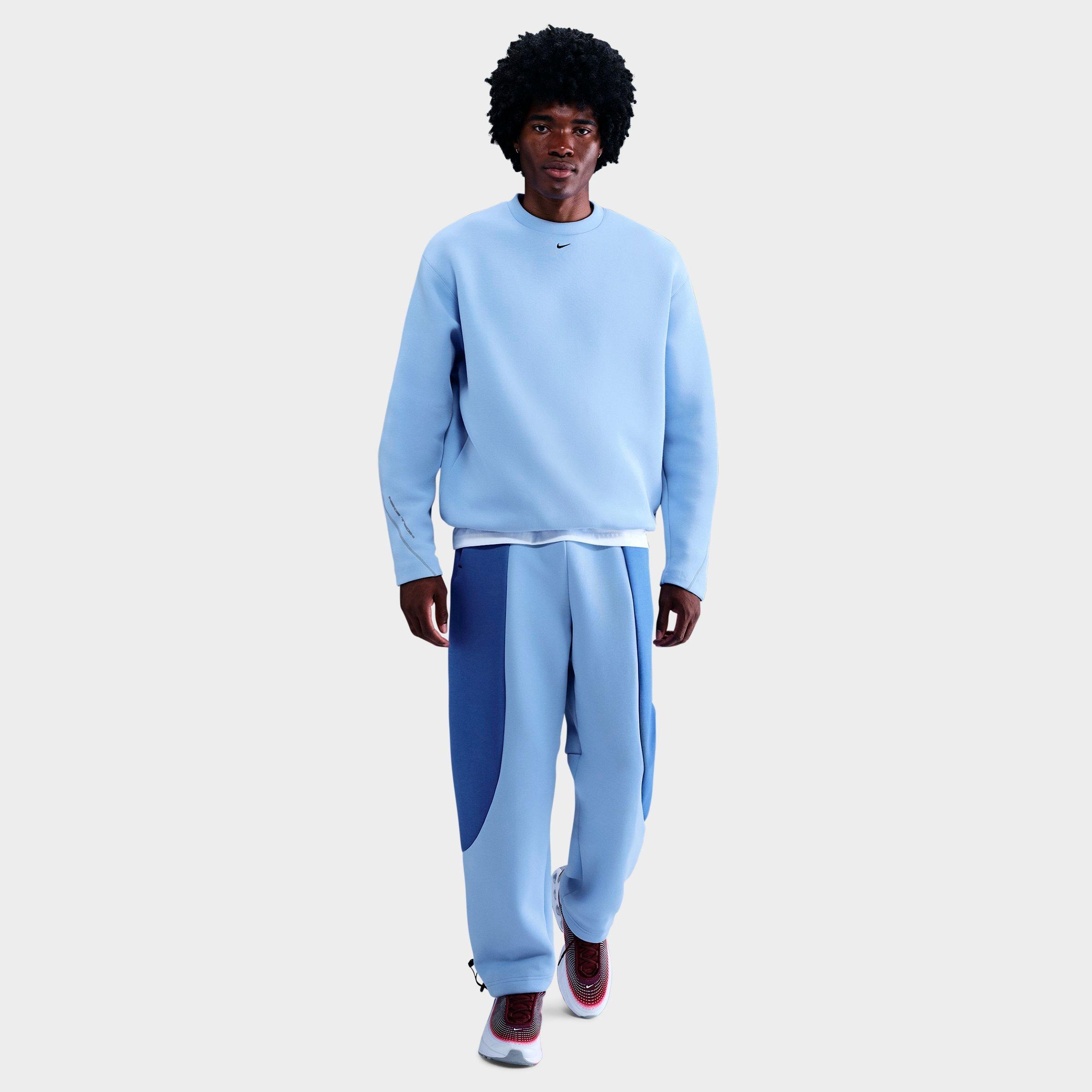 Nike Men's Tech Fleece Loose Fit Crewneck Sweatshirt In Blue