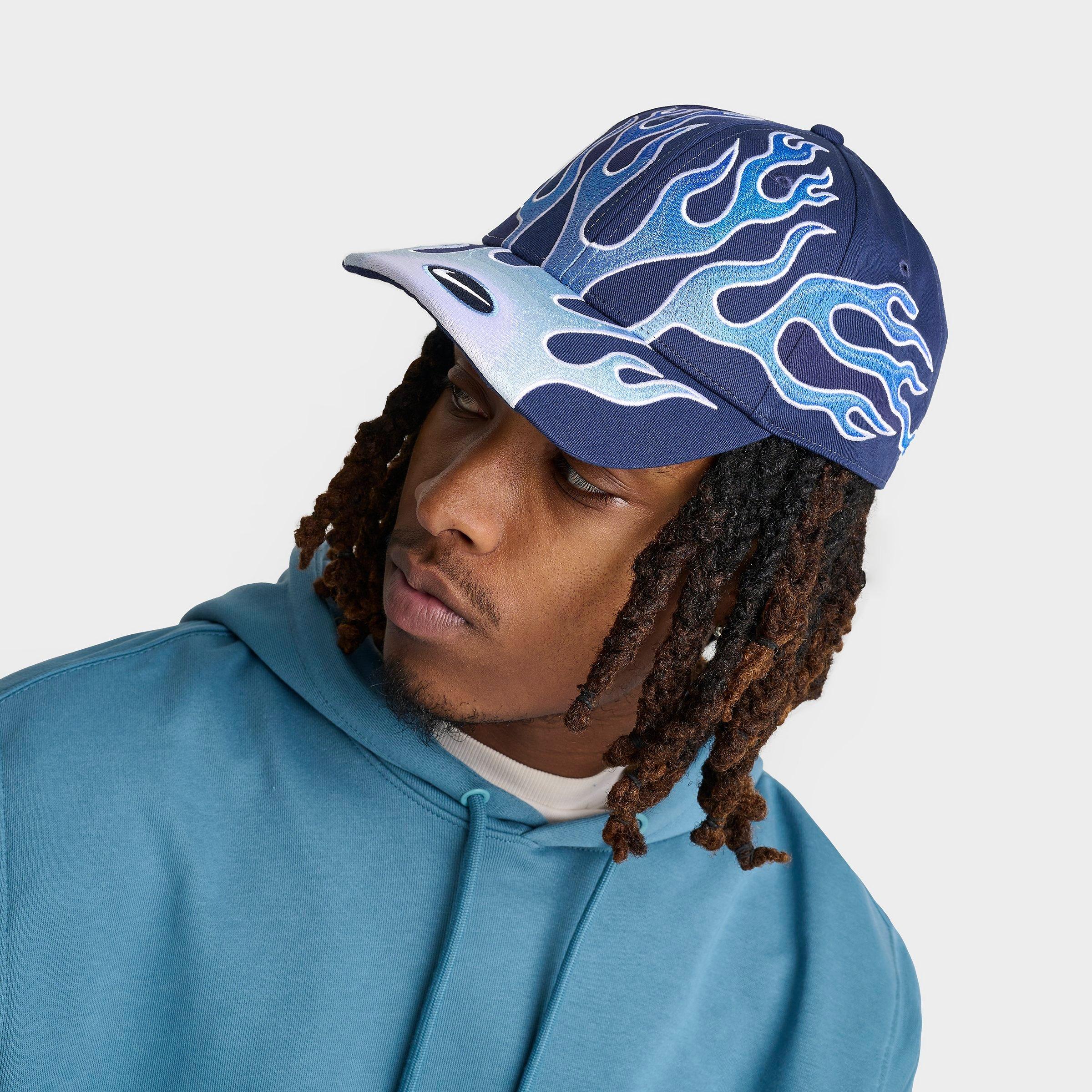 Nike Club Structured OG Flame Strapback Hat in Midnight Navy Size: Small/Medium